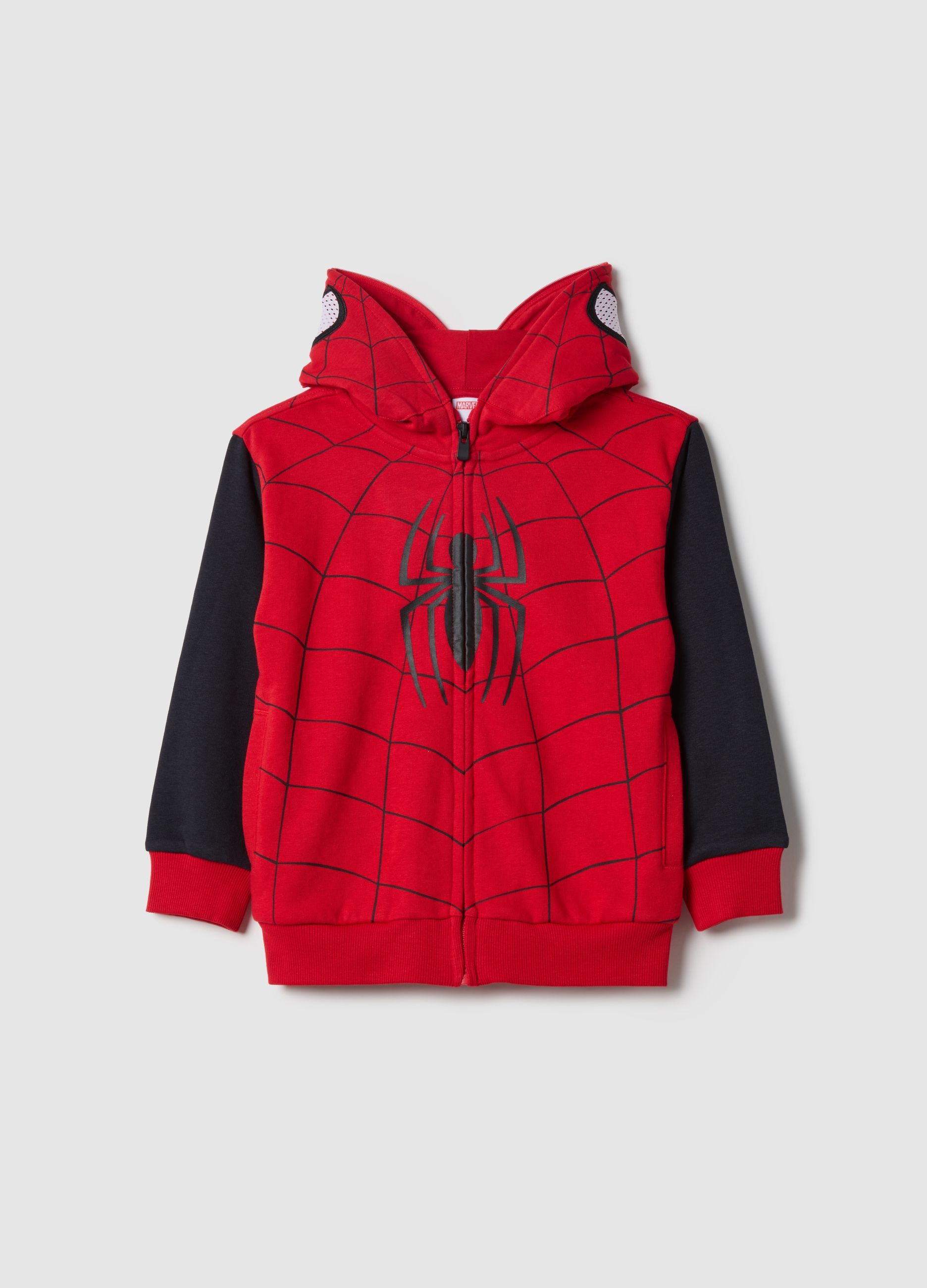 MARVEL, Felpa In Misto Cotone Multicolor Da Bambino Regular Fit Spider-man, Multicolor, Taglia: 3-4
