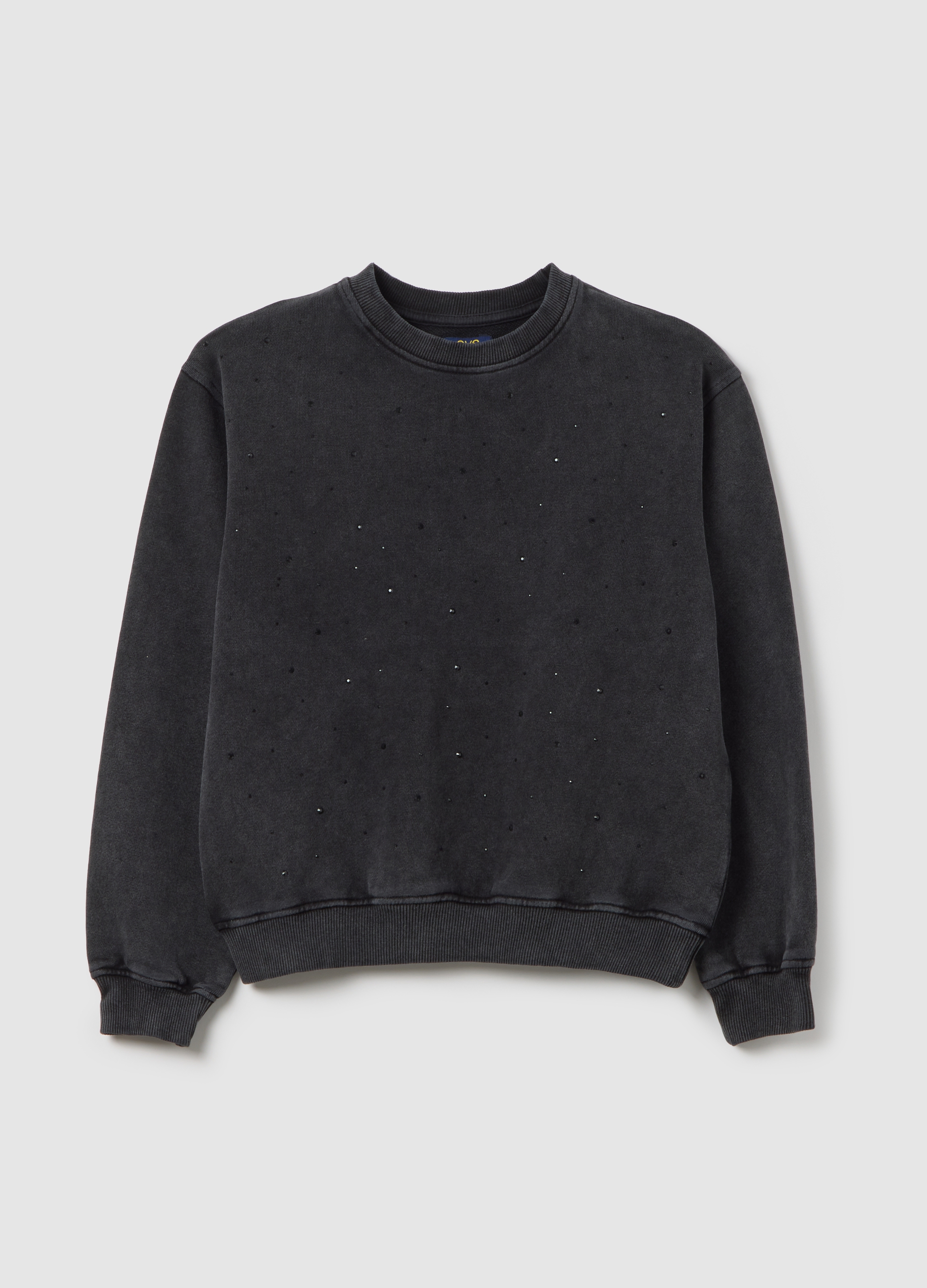 Felpa Da Ragazza In Puro Cotone Grigia Regular Fit, Niña, Gris oscuro, Talla: 11-12