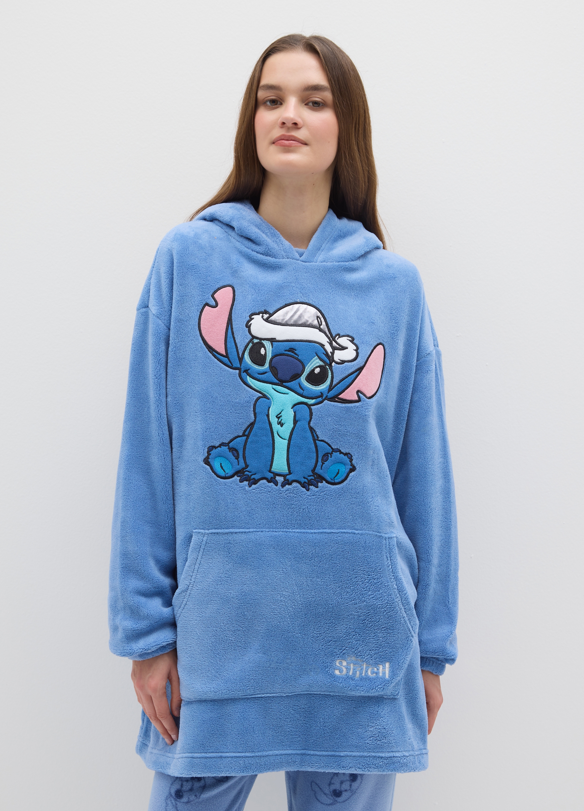 DISNEY, Vestaglia Blu Con Cappuccio E Stampa Disney, Donna, Blu, Taglia: S/M