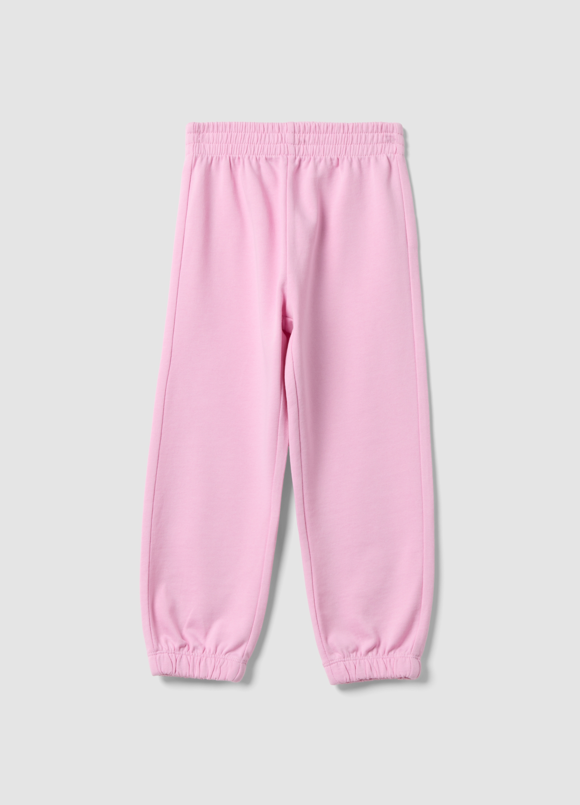 OVS KIDS, Pantaloni Jogger Rosa In Puro Cotone Regular Fit Per Bambina, Rosa, Taglia: 3-4