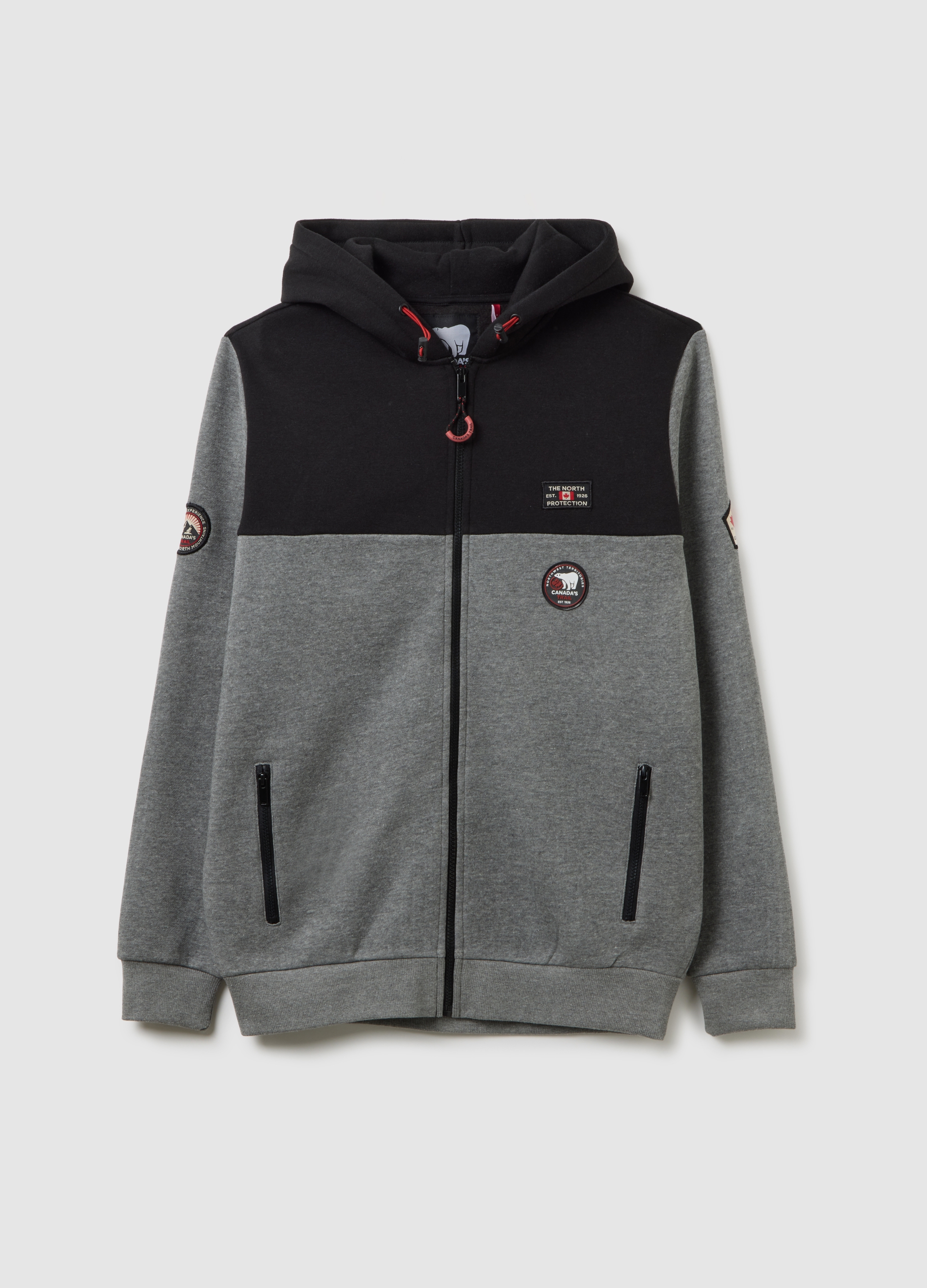 CANADA TRAIL UOMO, Felpa In Misto Cotone Multicolor Regular Fit, Uomo, Multicolor, Taglia: S