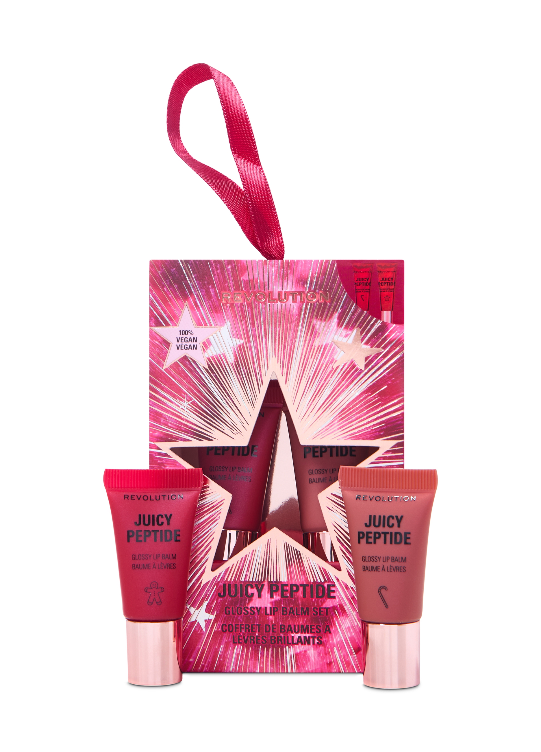 REVOLUTION, Revolution Juicy Peptide Mini Balsamo Labbra Set, Donna, Multicolor, Taglia: FASUL