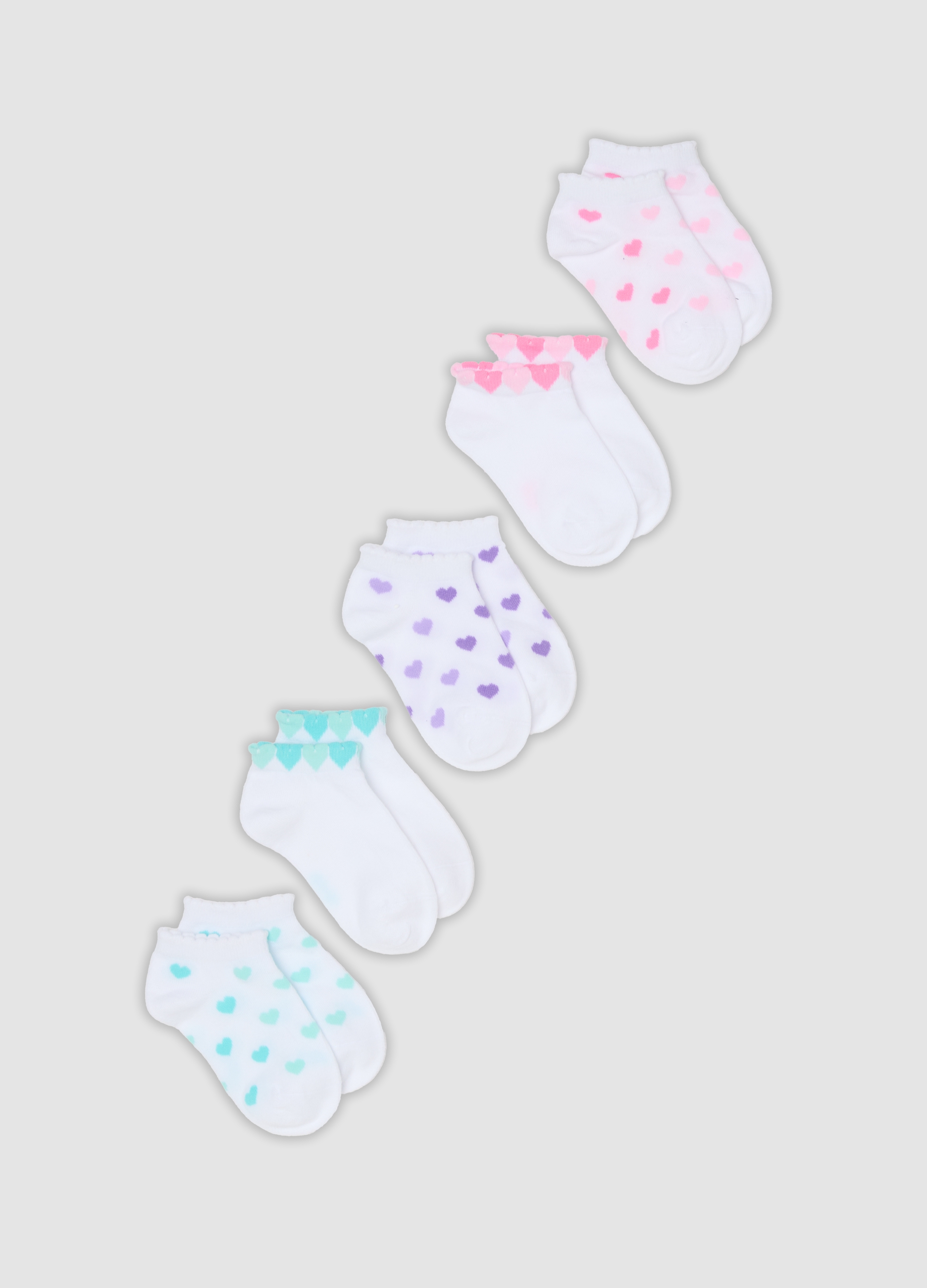 OVS KIDS, Multipack Di Cinque Calze Corte Bianche In Cotone Organico Elasticizzato, Bambina, Multicolor, Taglia: 37/39