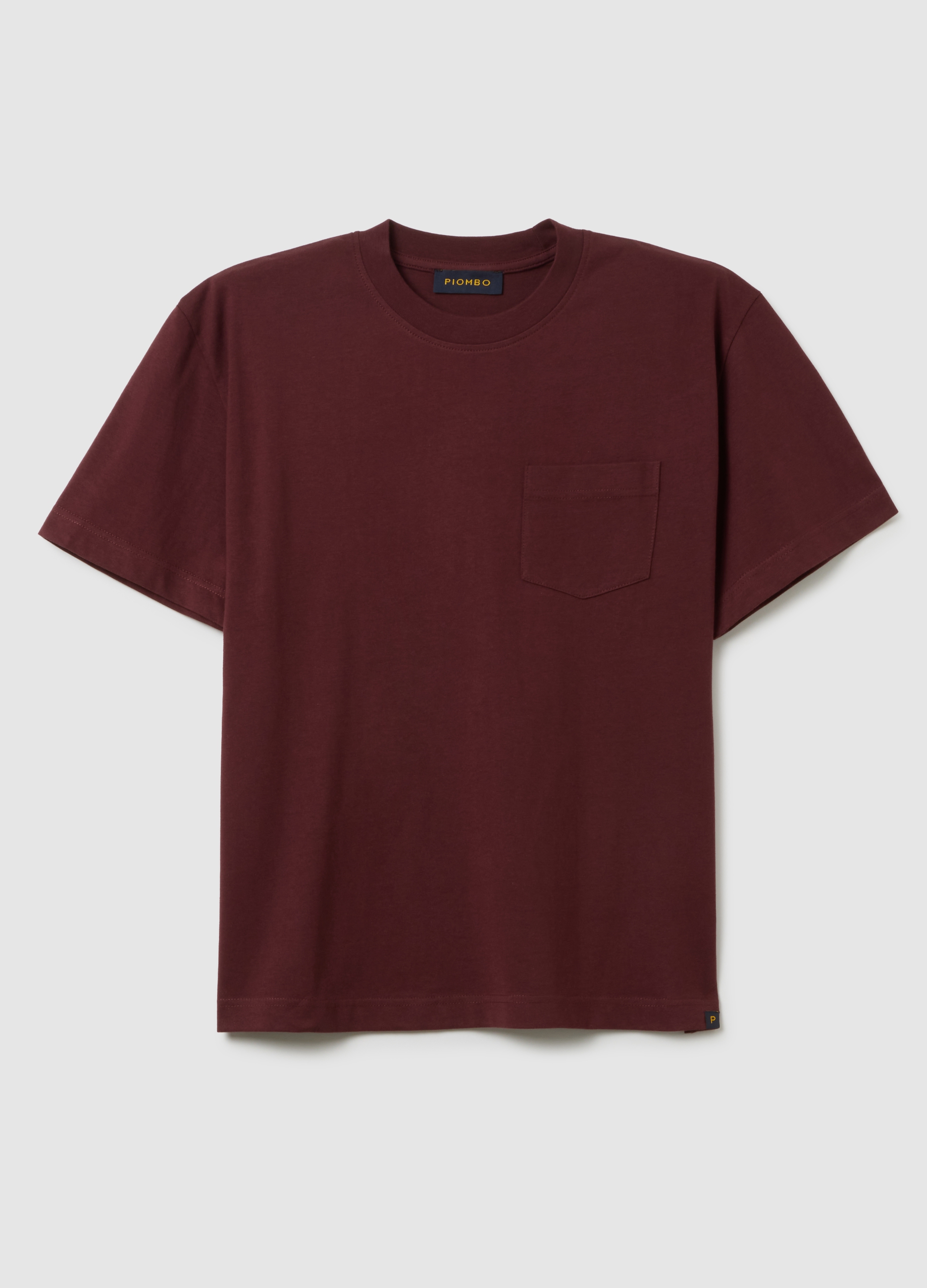 Camiseta Roja De Ajuste Relajado En Puro Algodón, Hombre, Rojo Oscuro, Talla: M