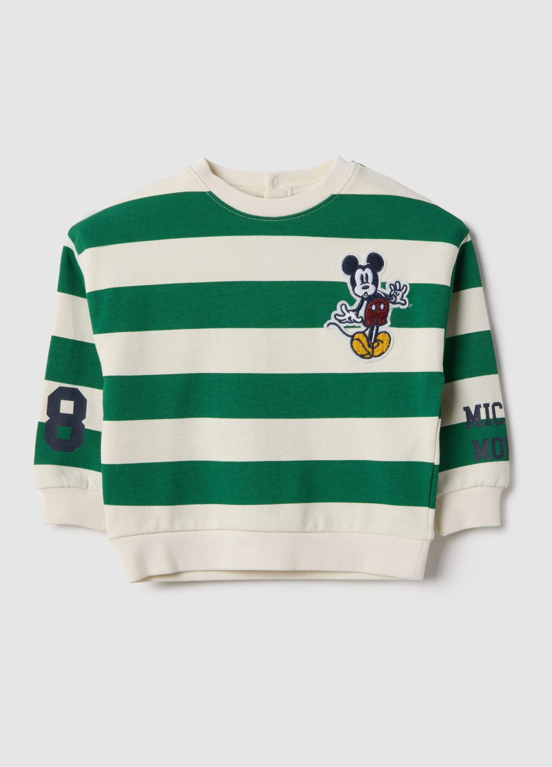 FAGOTTINO, Felpa In Puro Cotone A Righe Multicolor Da Bimbo Regular Fit Con Stampa, Bambino, Multicolor, Taglia: 24-30