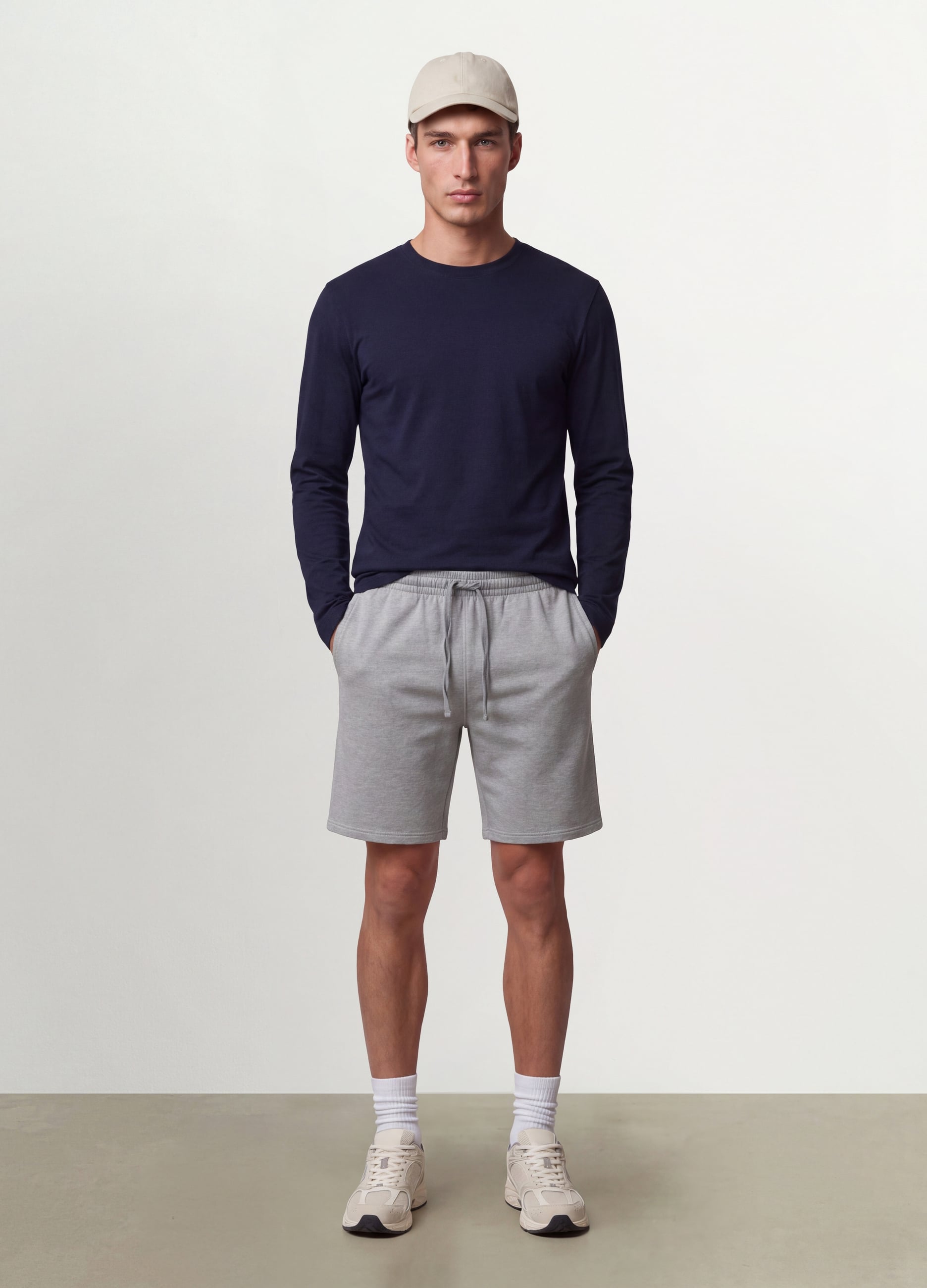 OVS, Shorts Grigio In Misto Cotone Con Vita Elasticizzata Regular Fit, Uomo, Grigio, Taglia: XXL