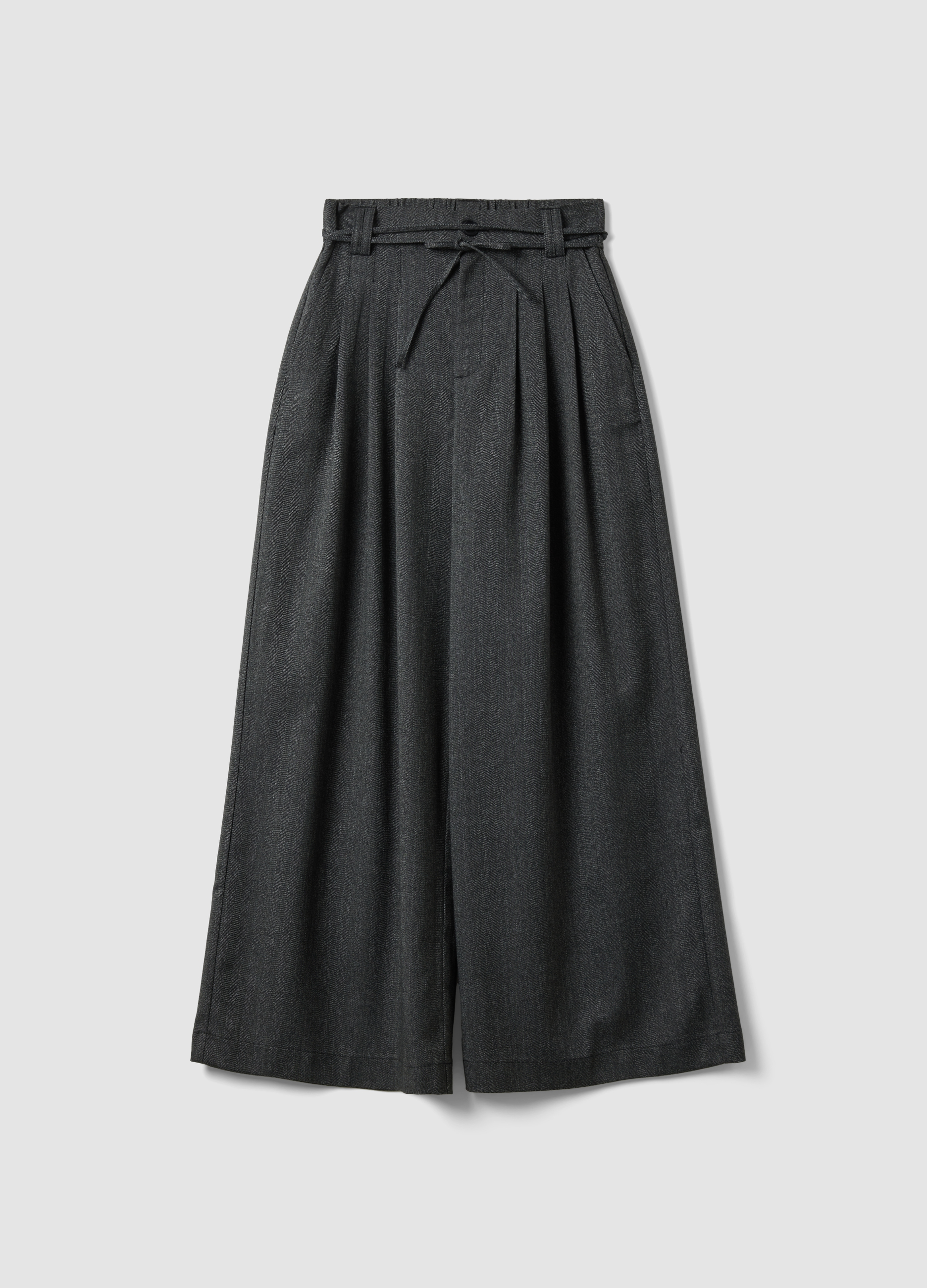 B.ANGEL, Pantaloni Grigi In Viscosa Elasticizzata Wide Leg, Donna, Grigio, Taglia: XL