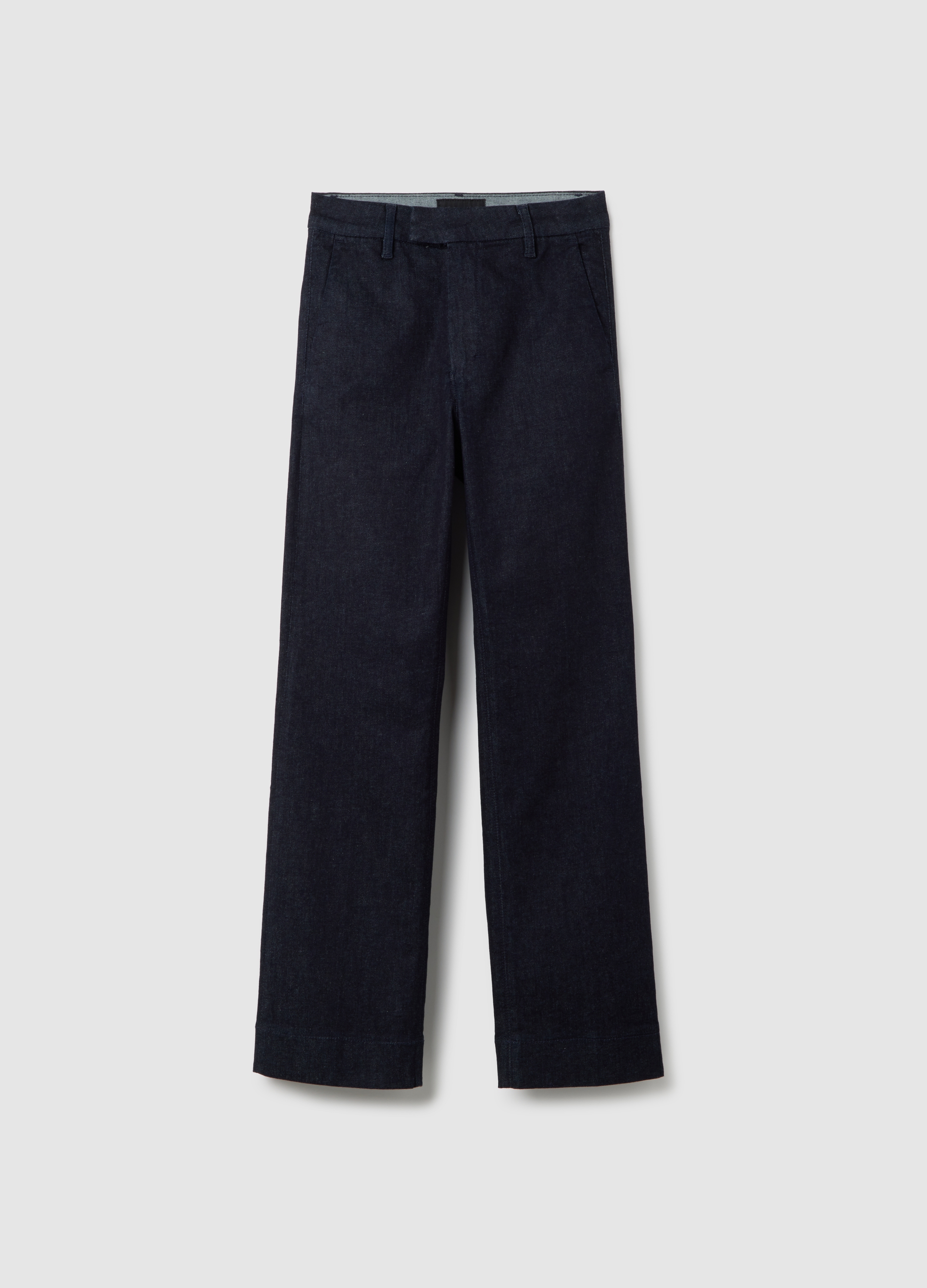 OVS, Vaqueros De Denim Azul Elástico En Algodón Con Pierna Recta, Mujer, Azul oscuro, Talla: 34