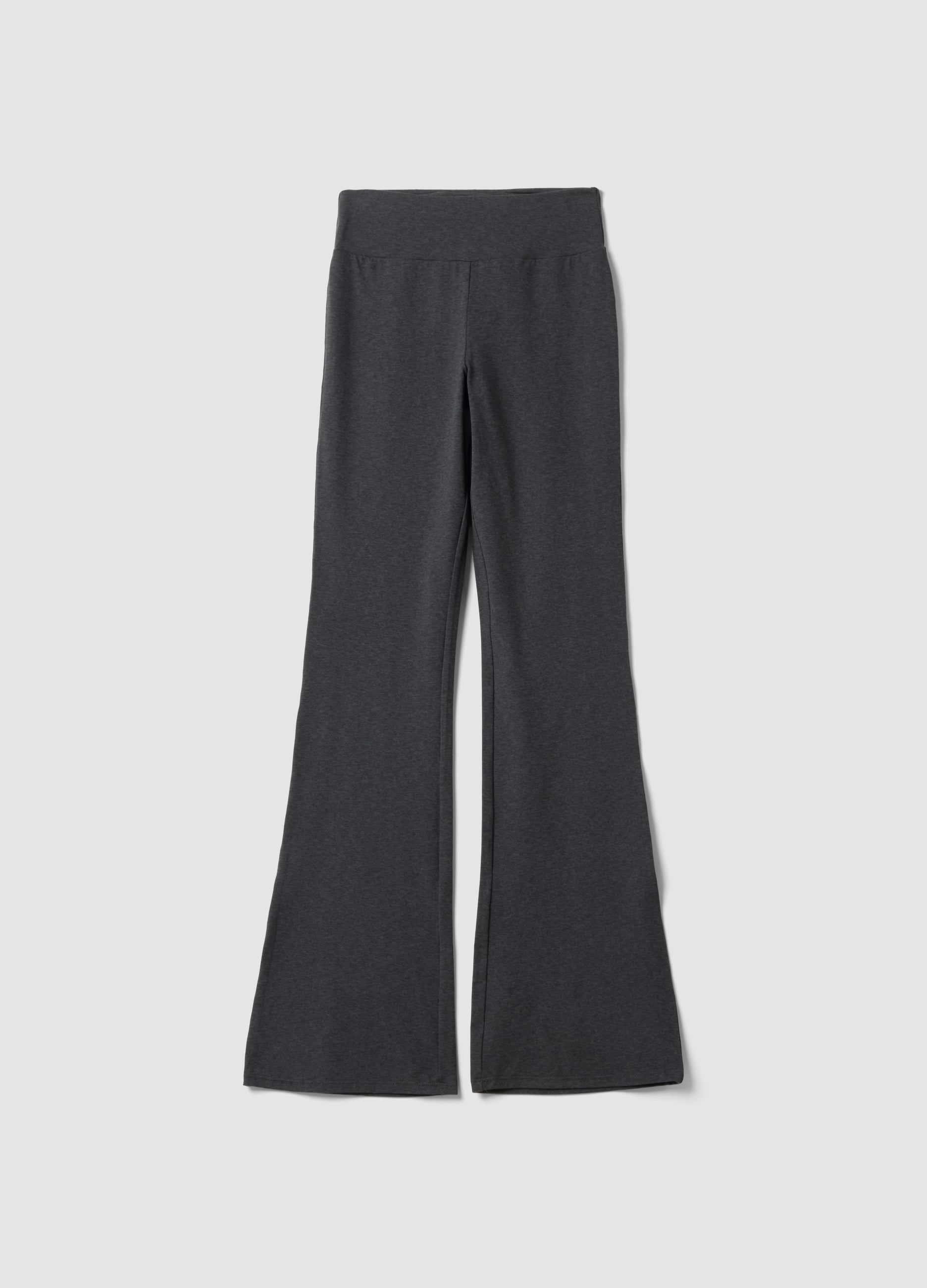 OVS, Leggings Grigi Flare In Tessuto Elasticizzato, Donna, Grigio, Taglia: L
