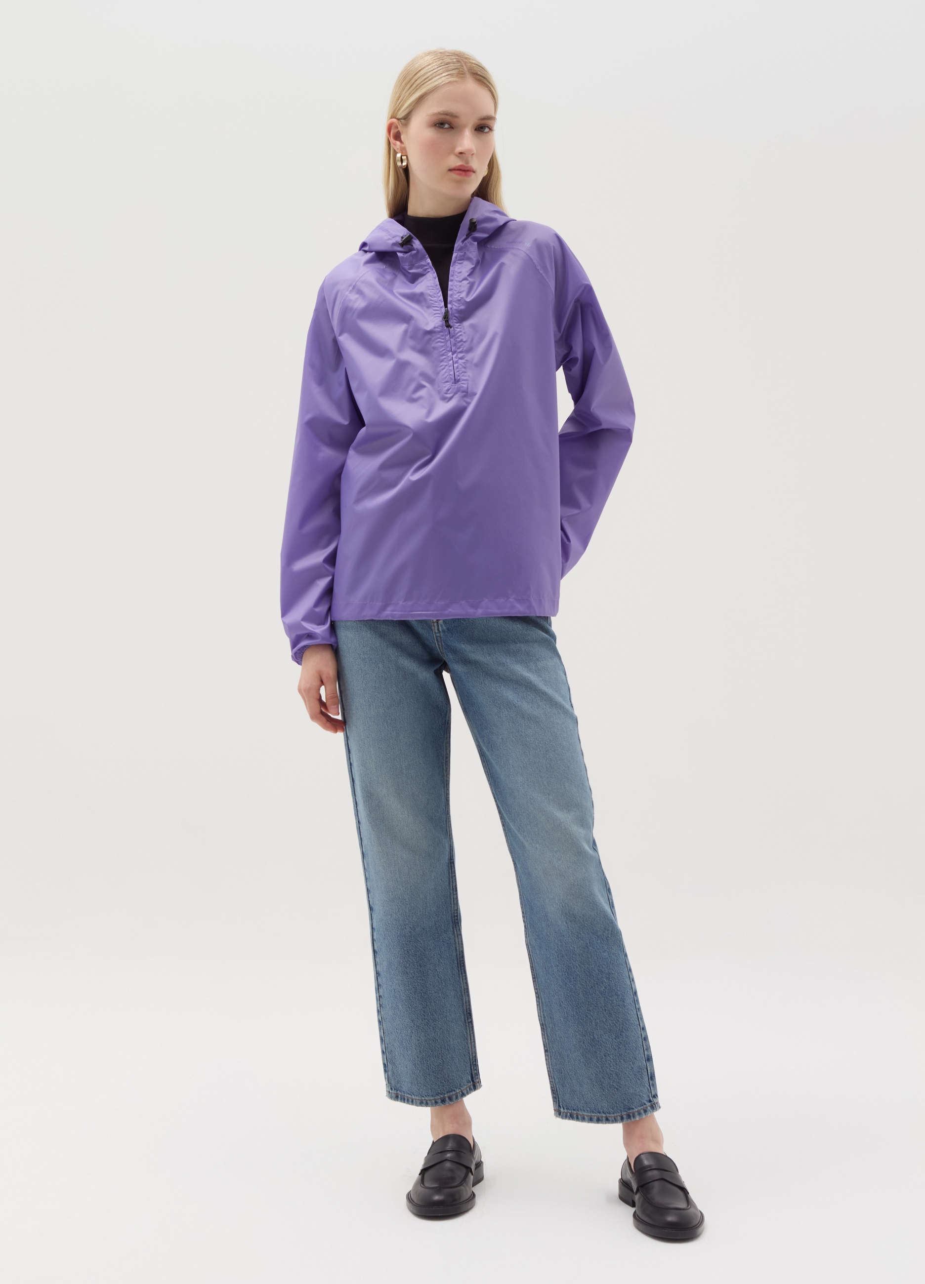 OVS , Giacca Impermeabile Half-zip, Donna, Viola, Taglia: XS