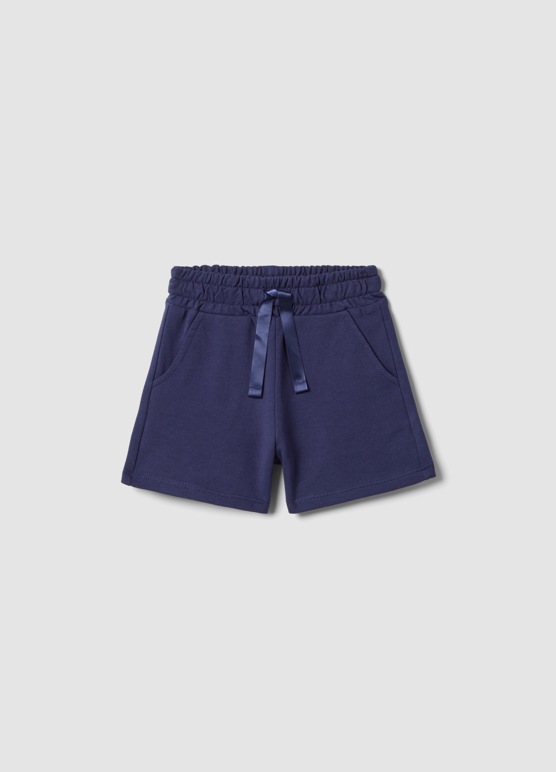 FAGOTTINO, Shorts Azules De Algodón Puro Para Niña, Ajuste Regular, Niña, Azul oscuro, Talla: 9-12
