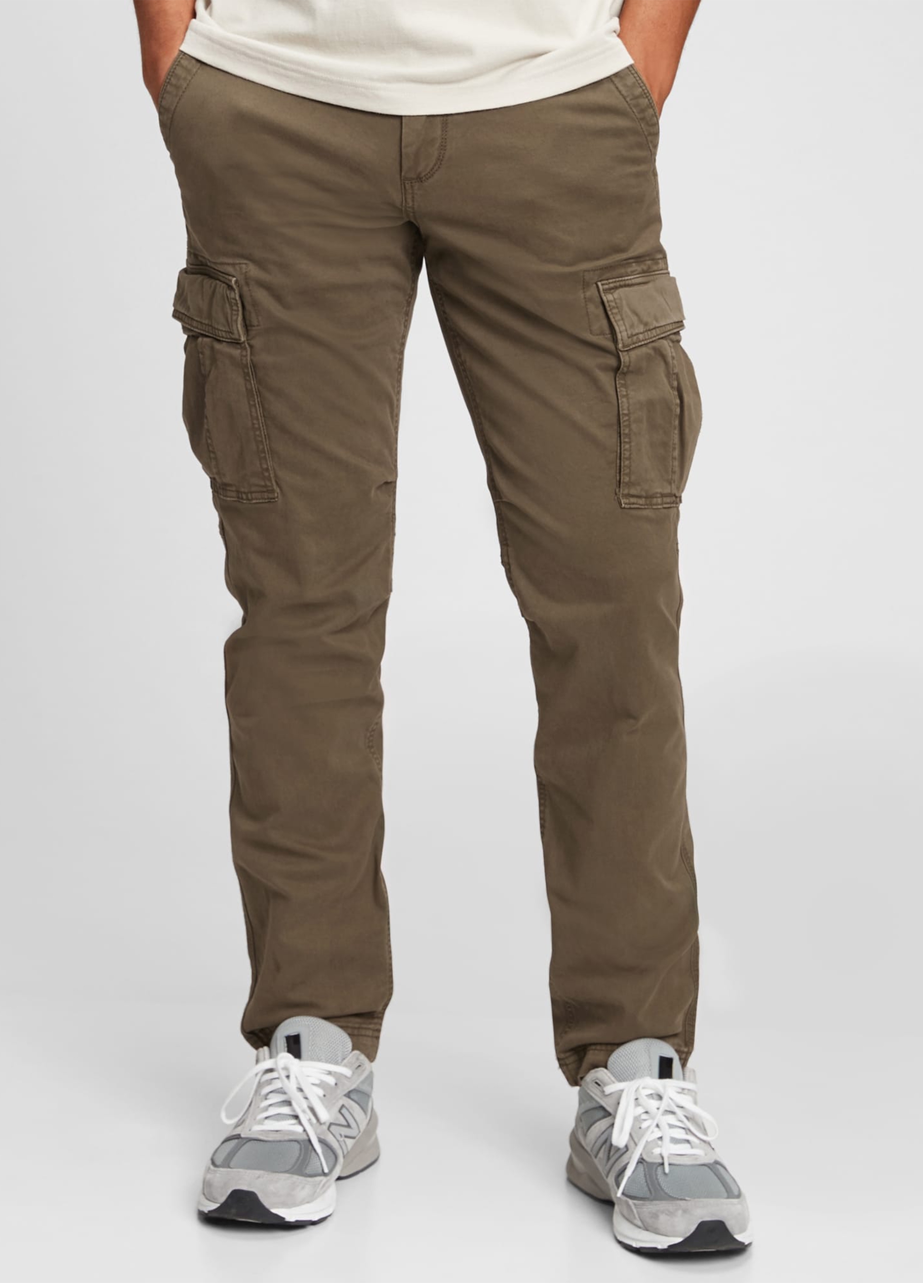 GAP, Pantaloni Cargo In Cotone Stretch, Uomo, Marrone, Taglia: 34 x 32