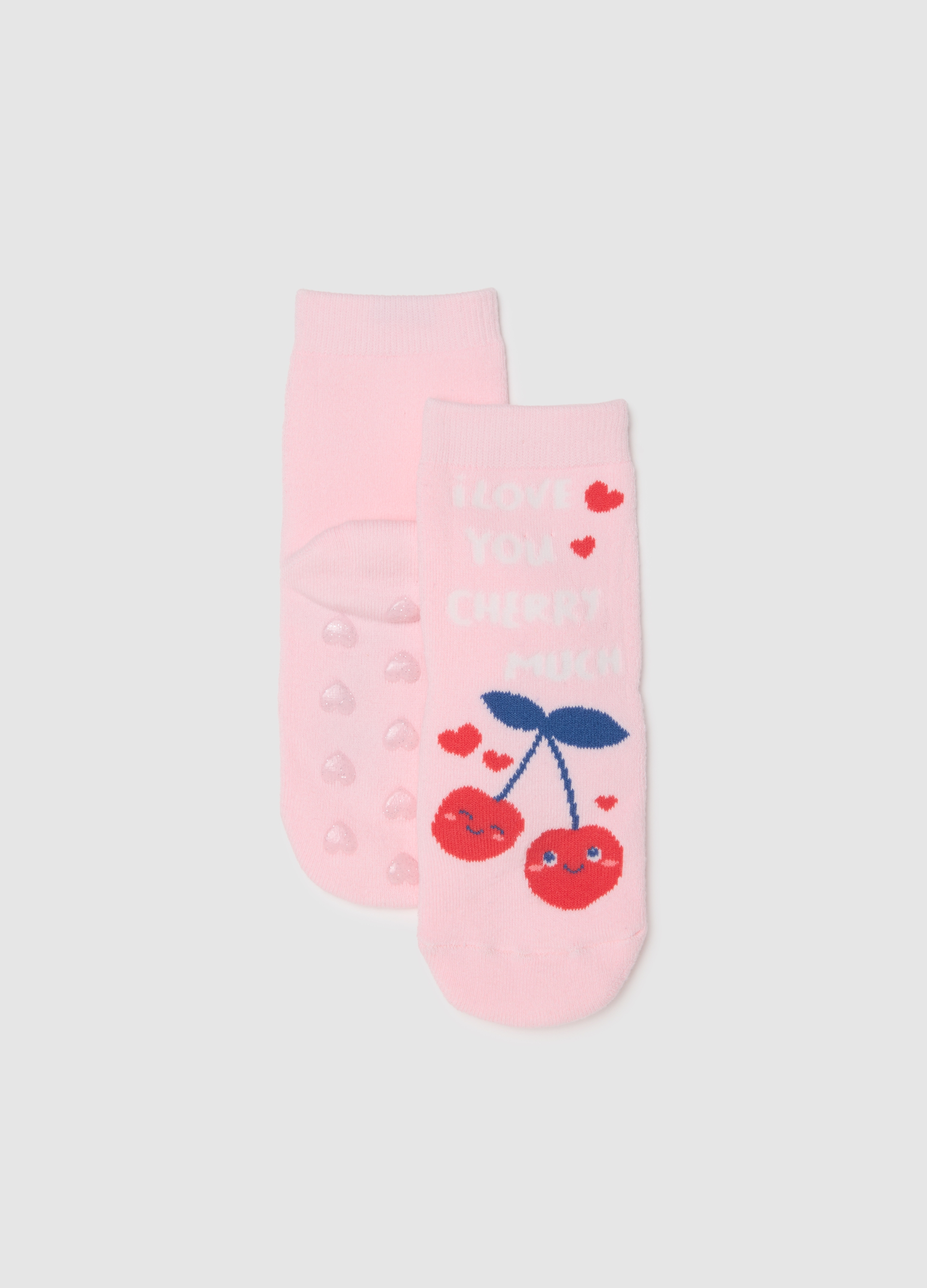 OVS KIDS, Calzini In Misto Cotone Rosa Da Bambina Con Disegni, Rosa, Taglia: 34/36