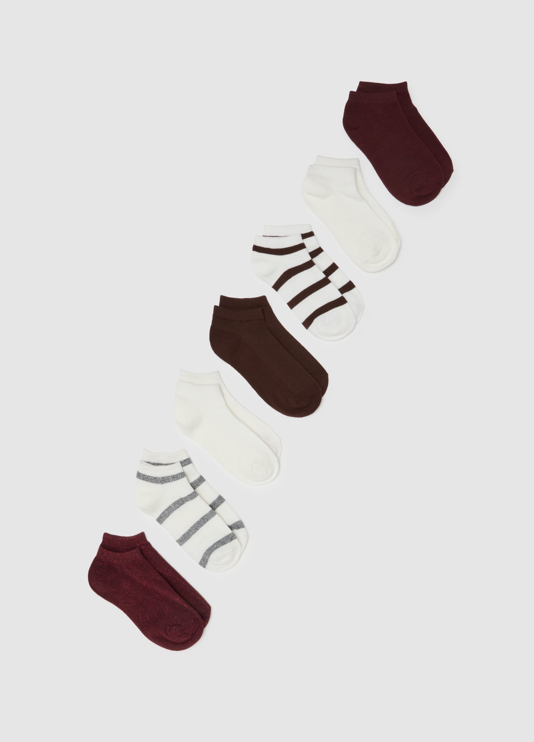 OVS, Multipack Di Sette Calzini In Misto Cotone Elasticizzato, Donna, Multicolor, Taglia: 39-41