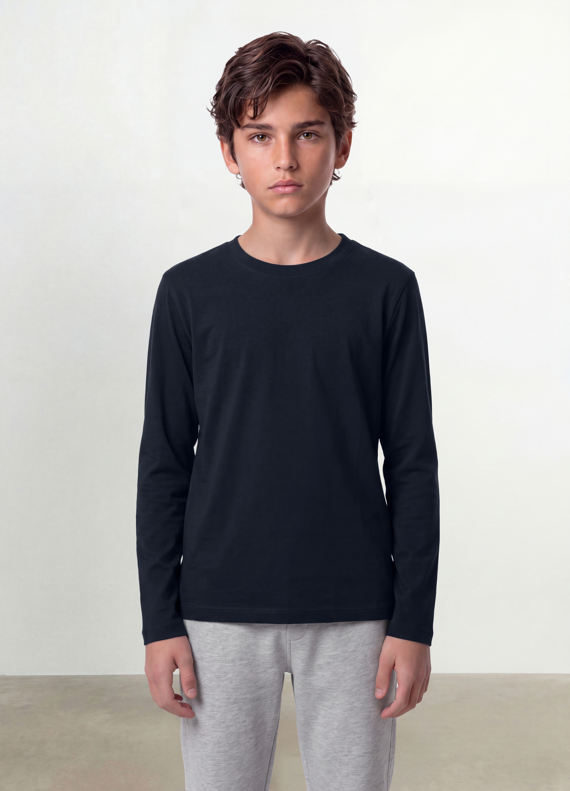 OVS KIDS, T-shirt Blu A Maniche Lunghe In Puro Cotone Organico Regular Fit Per Ragazzo, Bambino, Blu, Taglia: 11-12