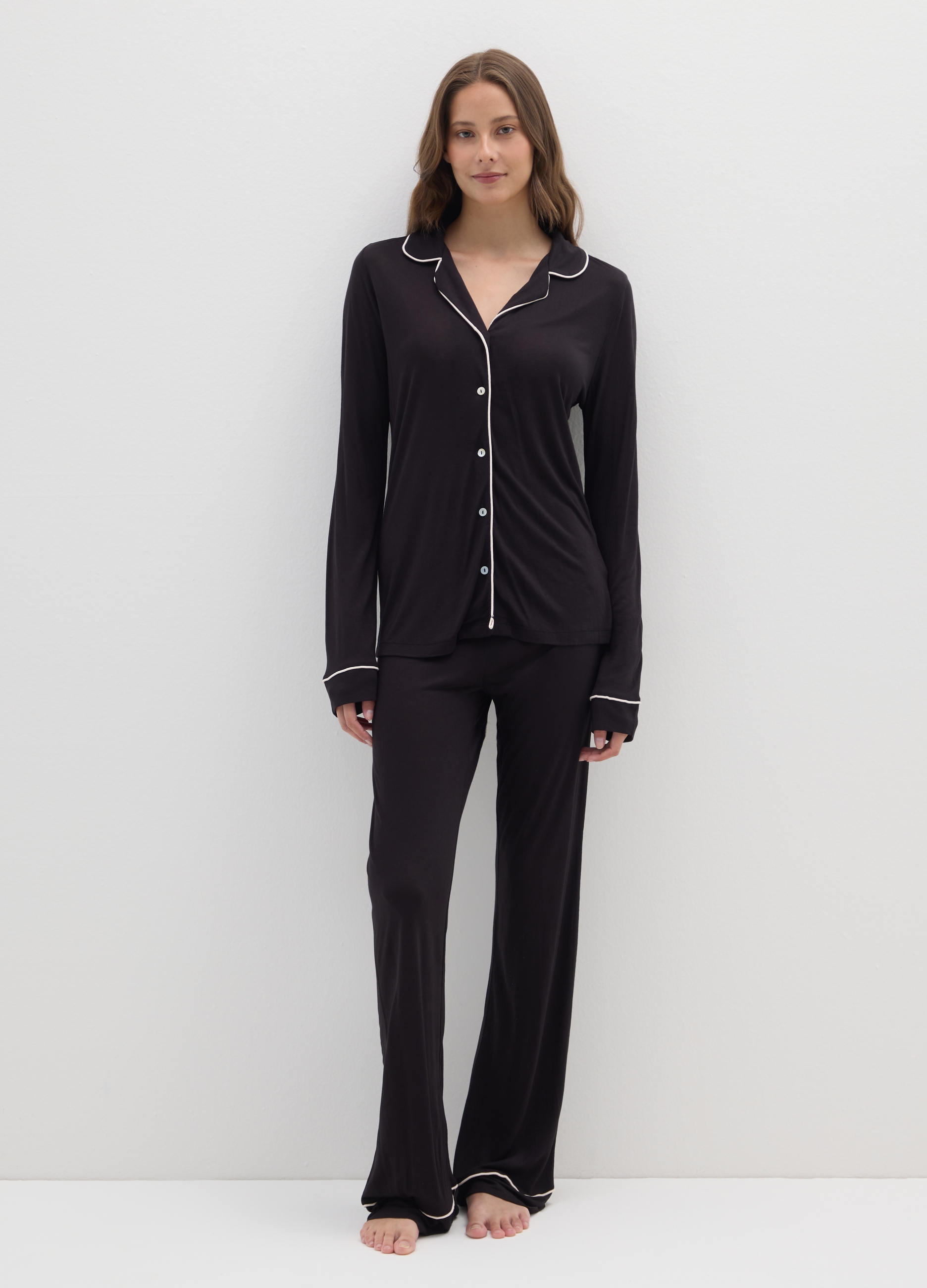 OVS, Pigiama Nero Regular Fit, Donna, Nero, Taglia: L