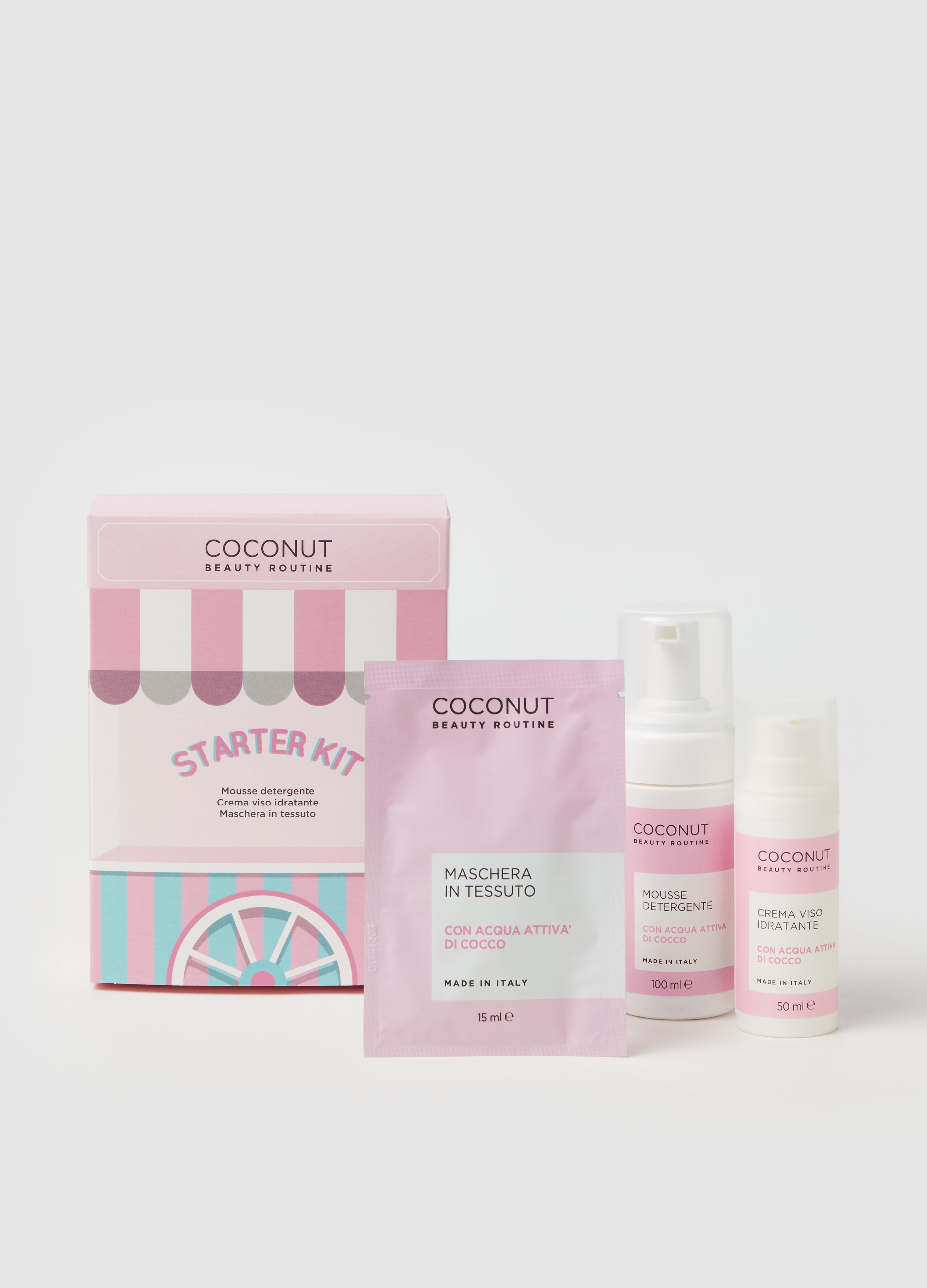 BEAUTY ROUTINE, Kit Starter Cococnut Beauty Routine Per La Bellezza, Donna, Rosa, Taglia: FASUL