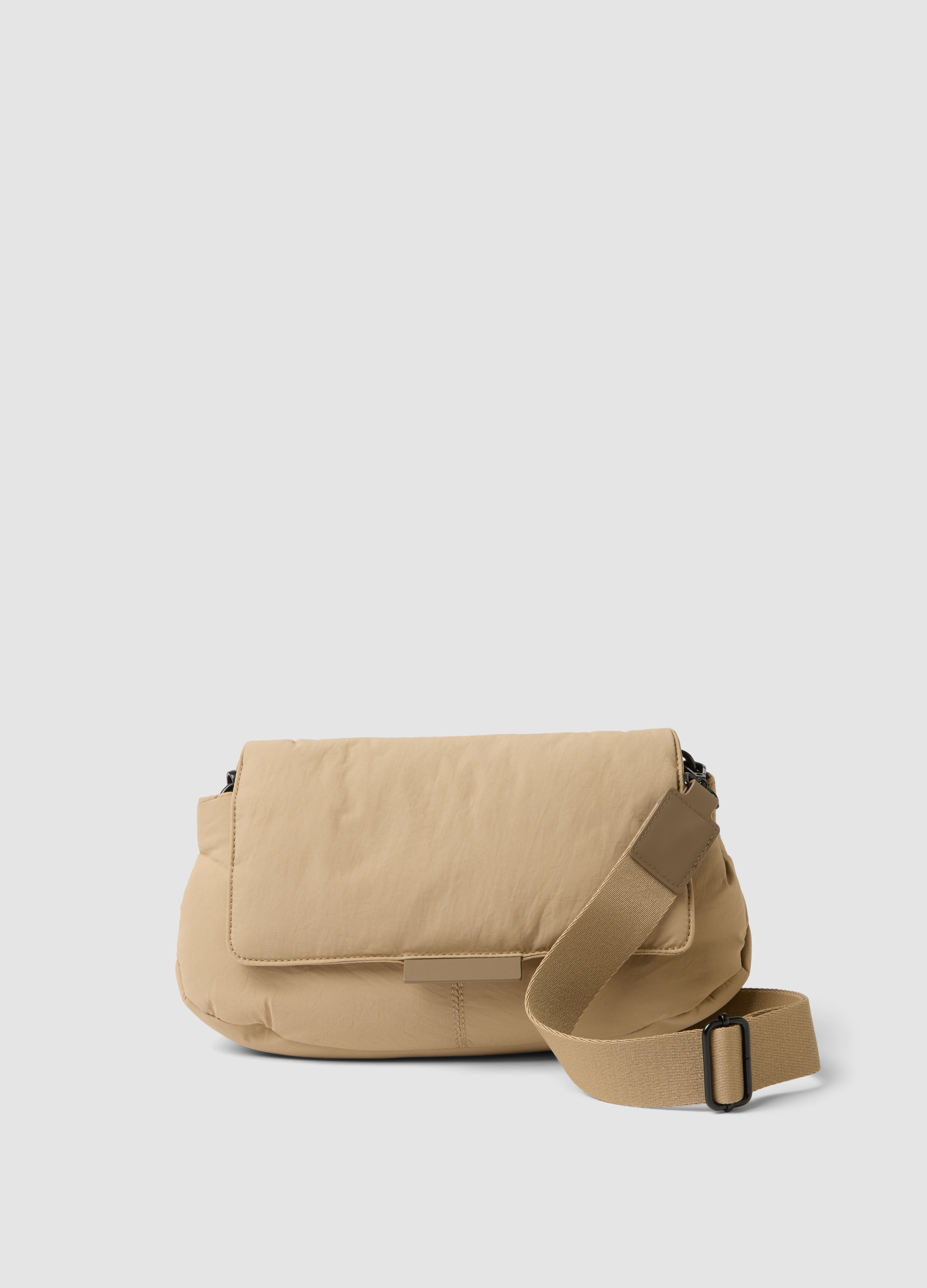OVS, Borsa Beige A Tracolla Con Patta E Spalla Regolabile, Donna, Marrone, Taglia: ONE SIZE