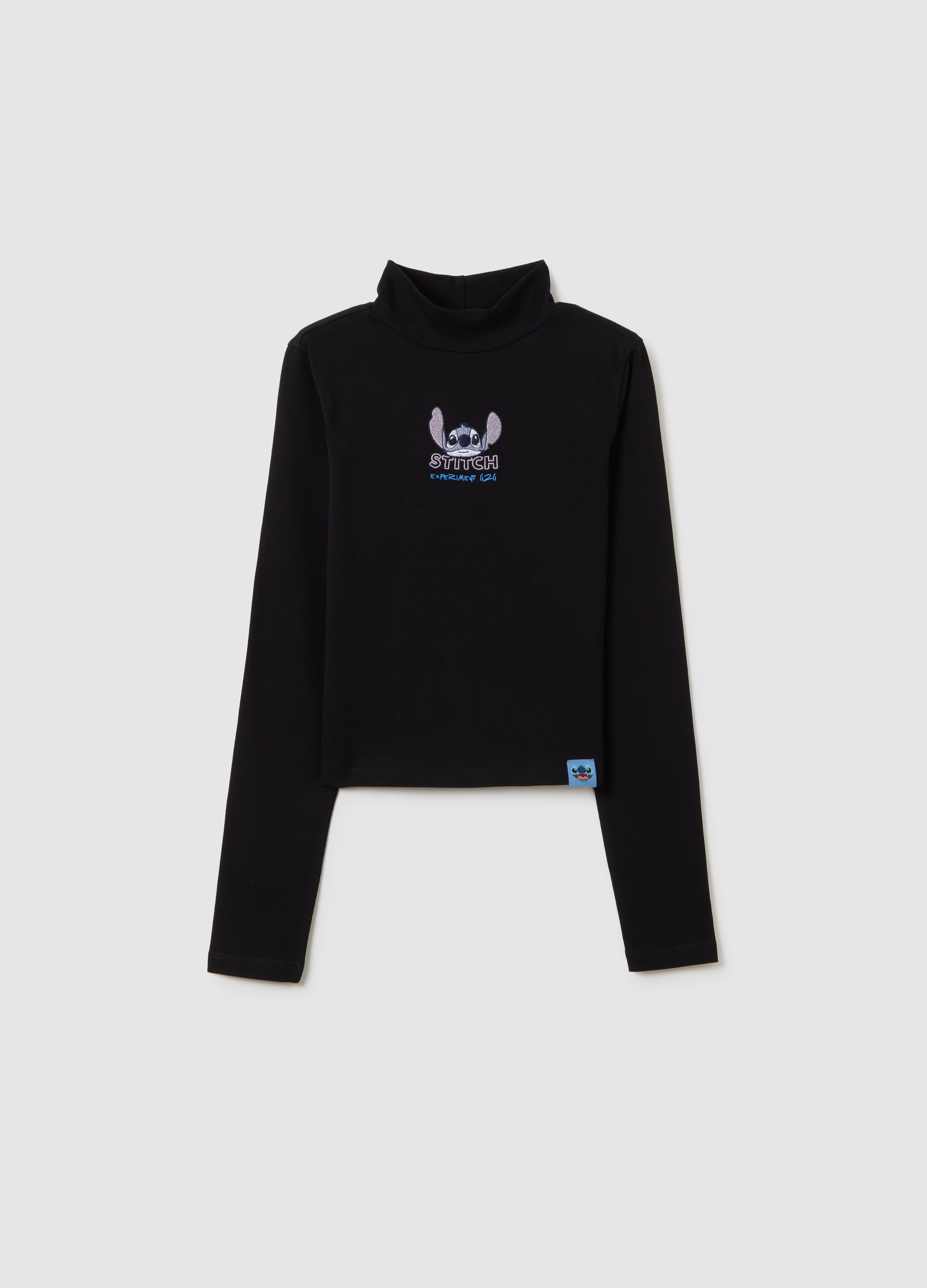 Camiseta De Niña En Mezcla De Algodón Elástico Negra, Niña, Gunmetal, Talla: 13-14