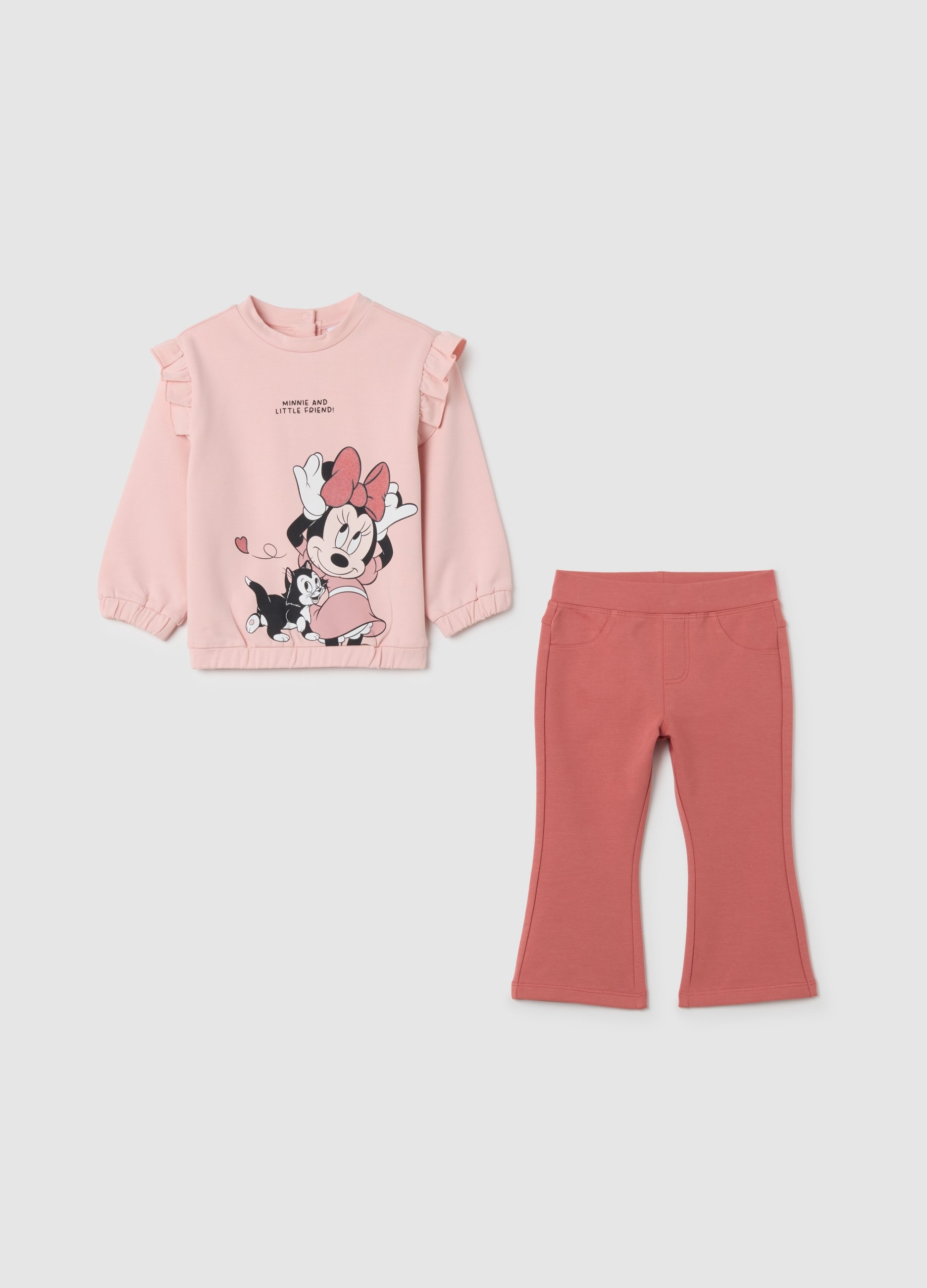 OVS, Rosa Stretch-baumwollanzug Für Mädchen, Mädchen, Hellrosa, Größe: 9-12