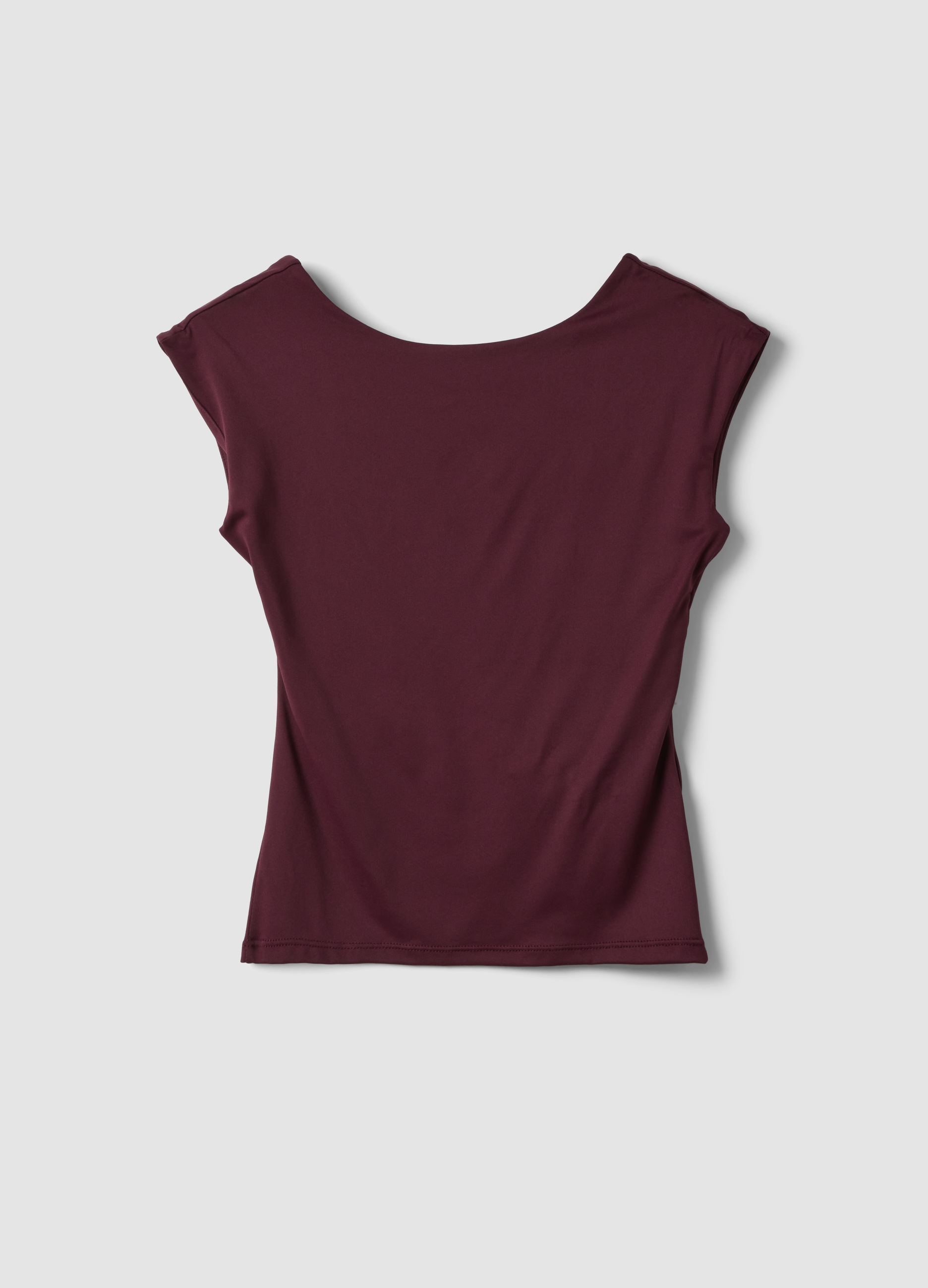 B.ANGEL, Top Rosso In Tessuto Elasticizzato Fitted, Donna, Rosso, Taglia: S