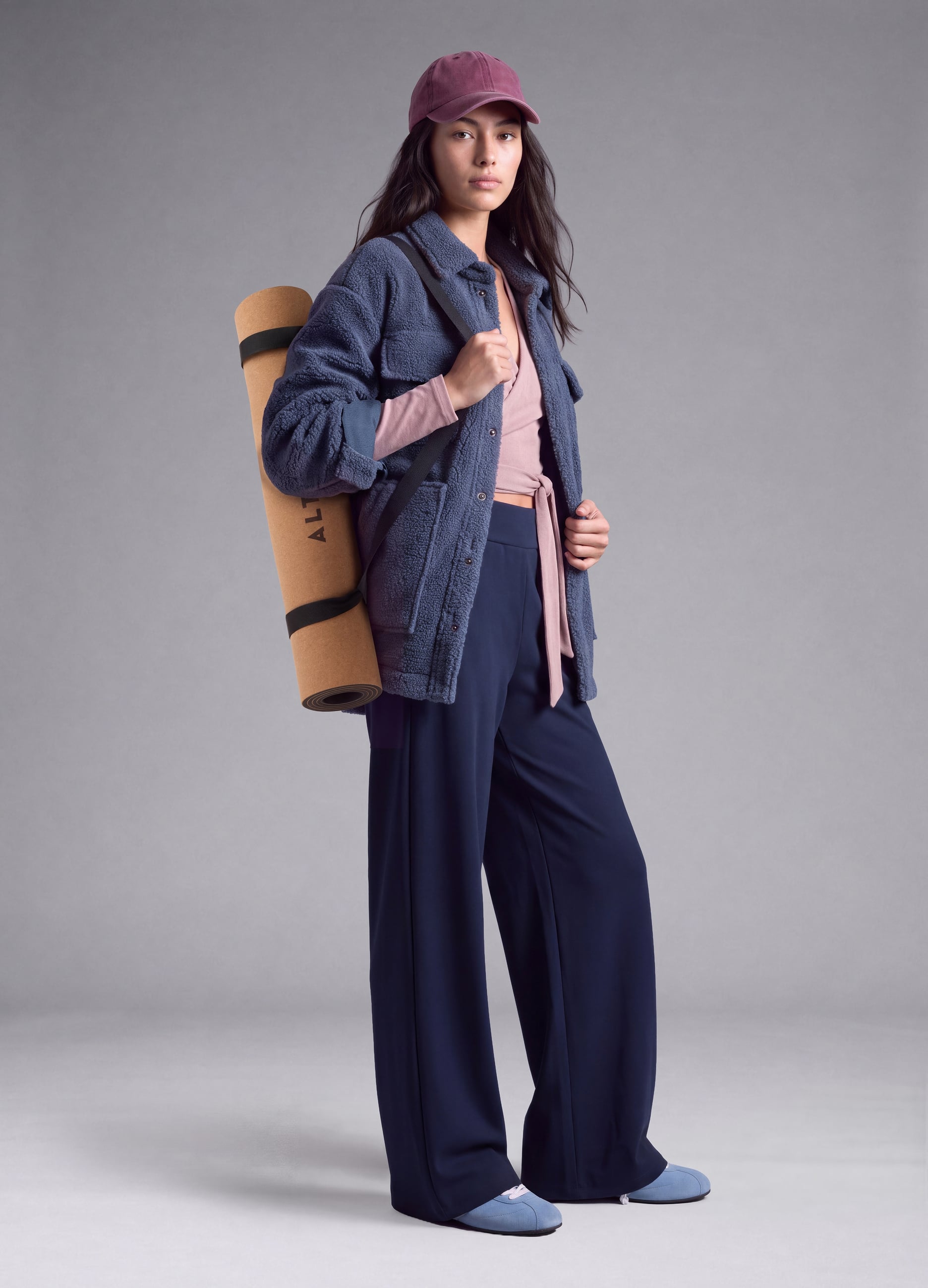 Altavia Studio, Pantaloni Blu In Tessuto Elasticizzato Wide Leg Altavia Studio, Donna, Blu, Taglia: L