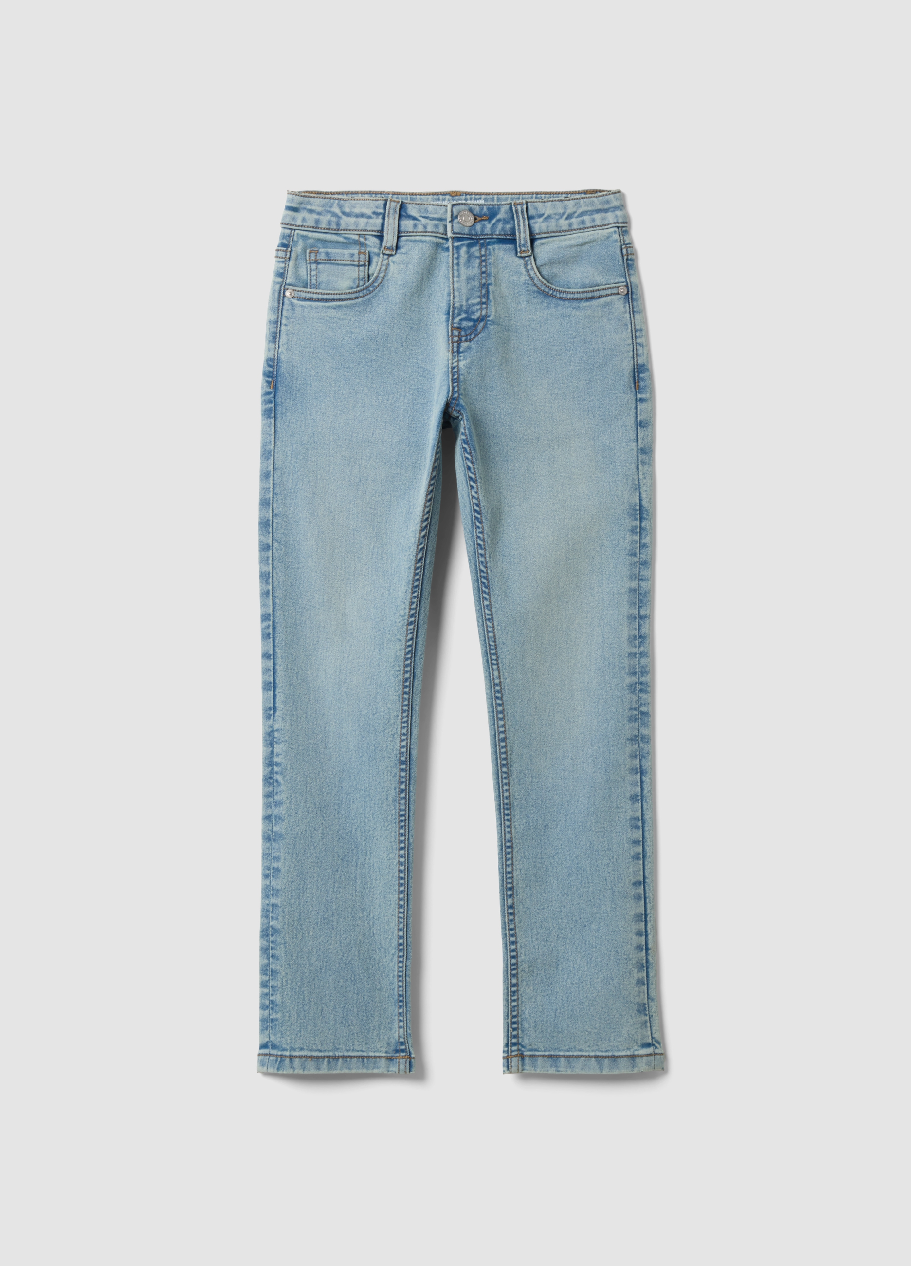 REPUBLIC OF DENIM, Jeans Azzurri In Cotone Elasticizzato Regular Fit Per Ragazzo, Bambino, Azzurro, Taglia: 10-11