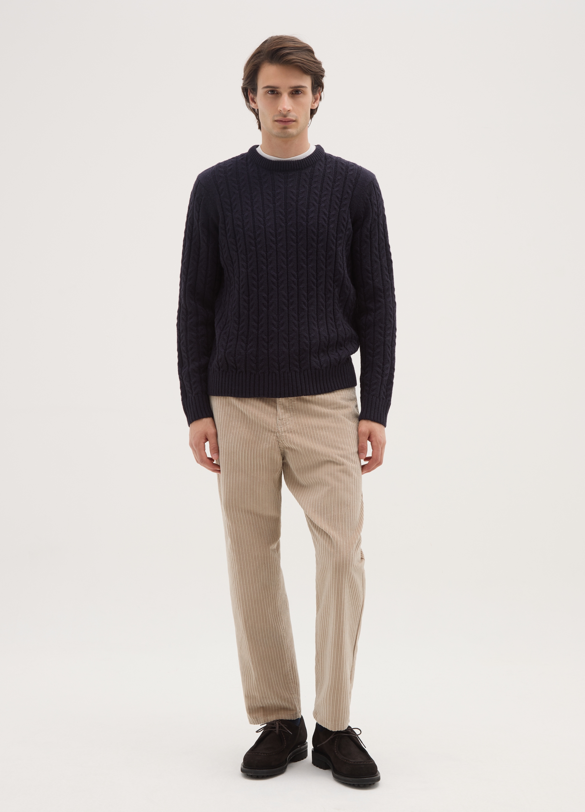 OVS, Pantaloni Grigi In Velluto A Coste Regular Fit, Uomo, Grigio, Taglia: 46