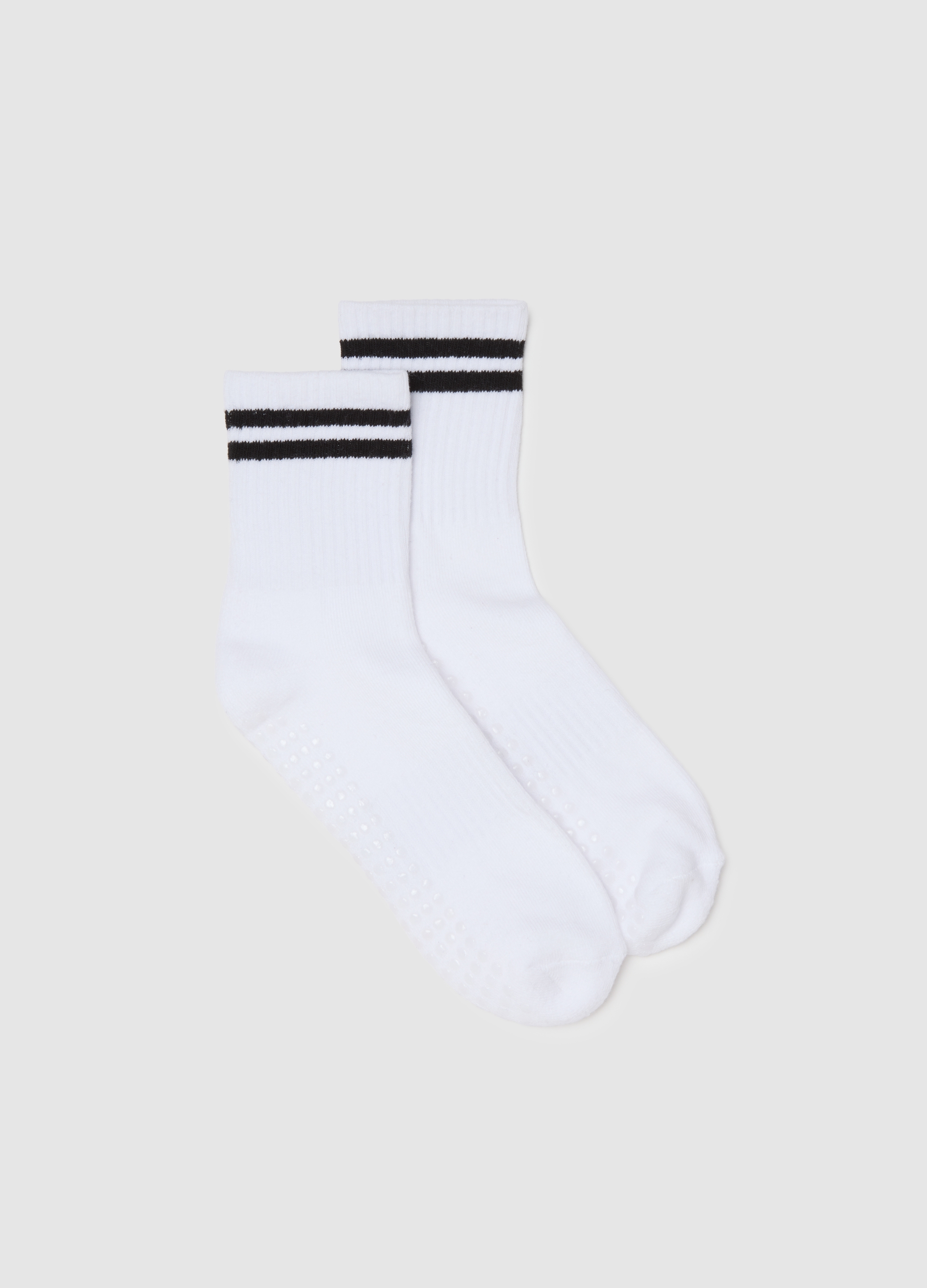 OVS, Calzini In Misto Cotone Multicolor Con Bande, Frau, Weiß/Schwarz, Größe: 36-38