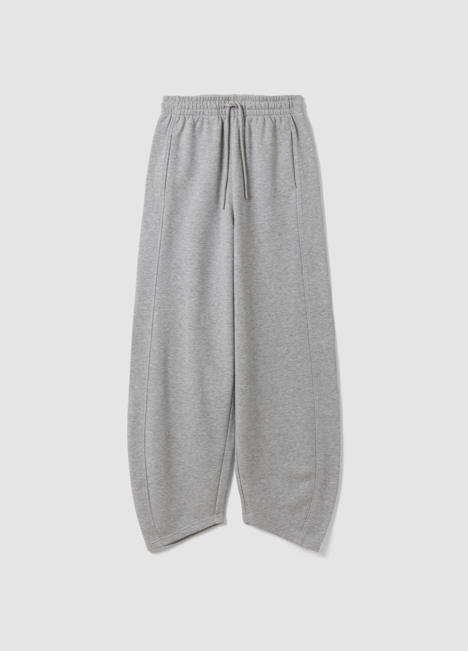 OVS, Jogger Grigi In Misto Cotone Barrel Fit, Donna, Grigio, Taglia: XS
