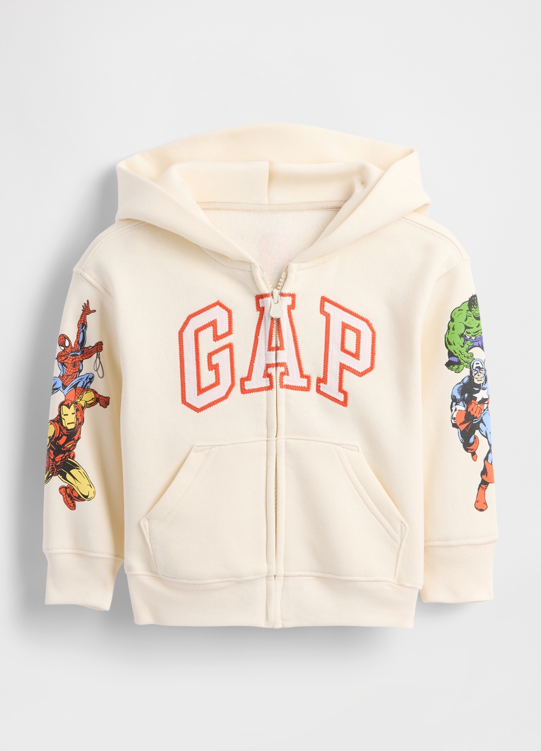 GAP KIDS, Felpa In Cotone Disney Marvel, Bambino, Bianco, Taglia: 12-18M/74-79