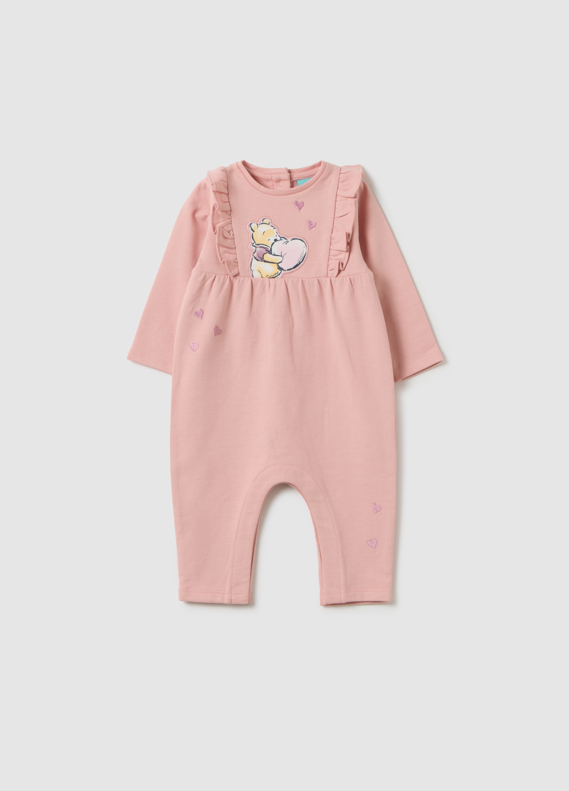 Pelele De Bebé Niña De Algodón Rosa Puro, Bebé Niña, Rosa Claro, Talla: 6-9