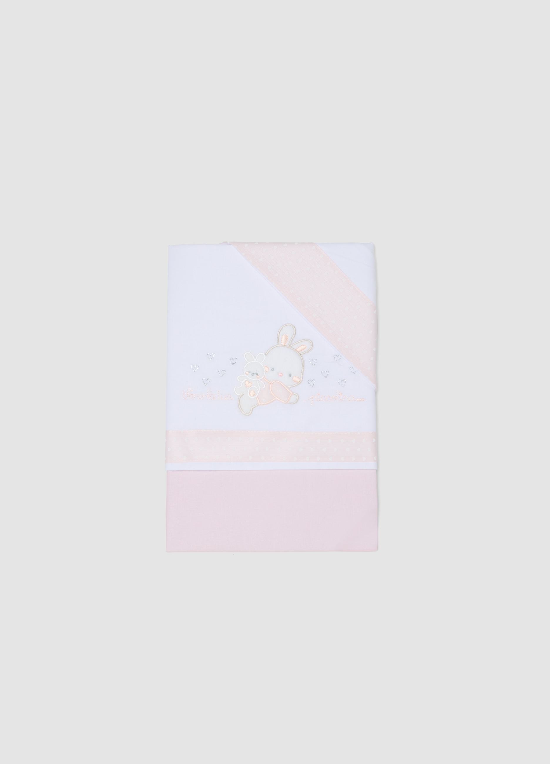 FAGOTTINO, Juego De Sábanas Multicolor En Algodón Puro Para Cuna De Recién Nacida, Bebé Niña, Blanco/rosa, Talla: FASUL