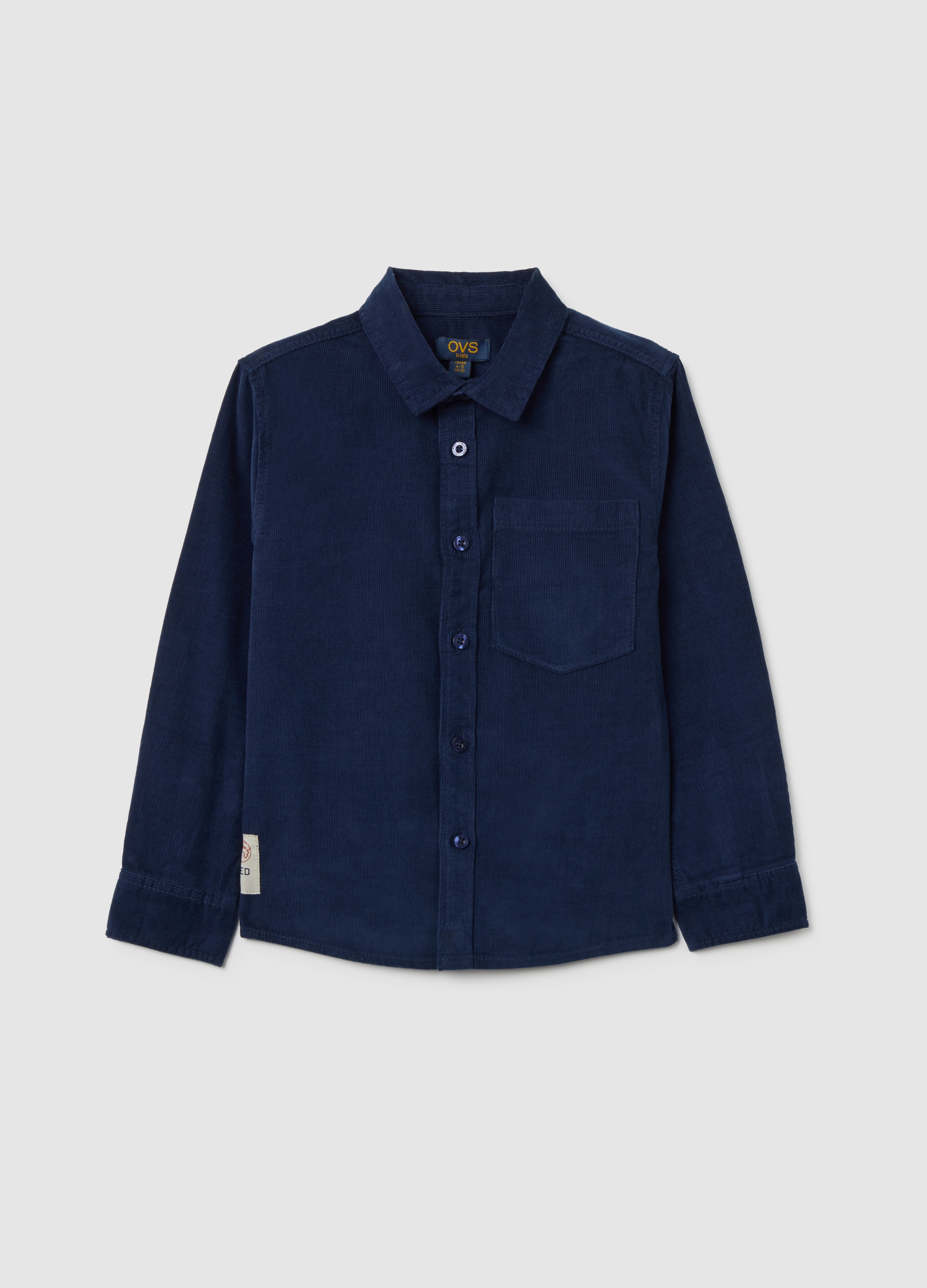 OVS KIDS, Camisa Infantil De Algodón Azul Ajuste Regular, Niño, Blu Bluette, Talla: 8-9