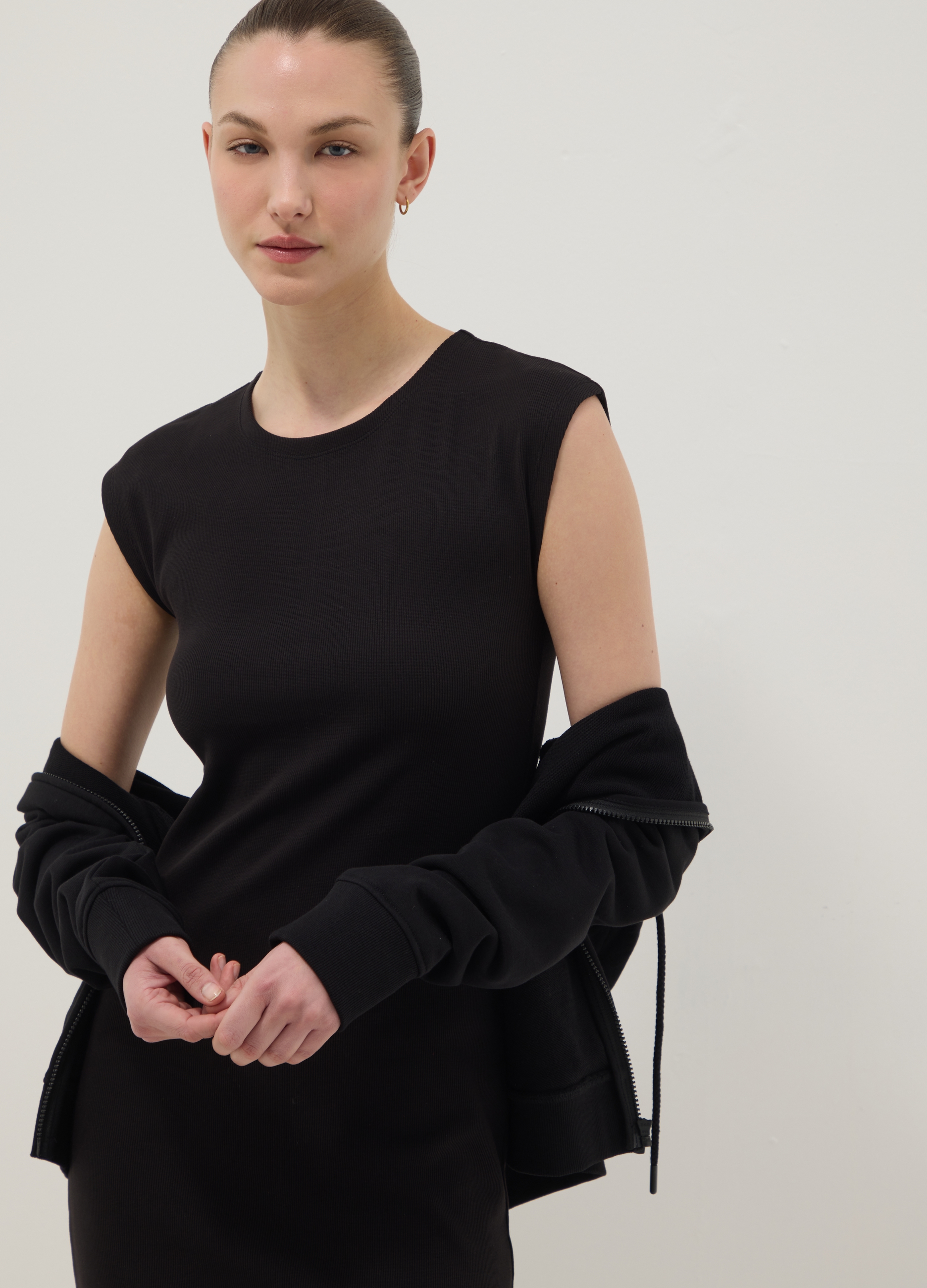 OVS, Vestito Fitted Senza Maniche In Cotone Elasticizzato Verde, Donna, Verde, Taglia: XL