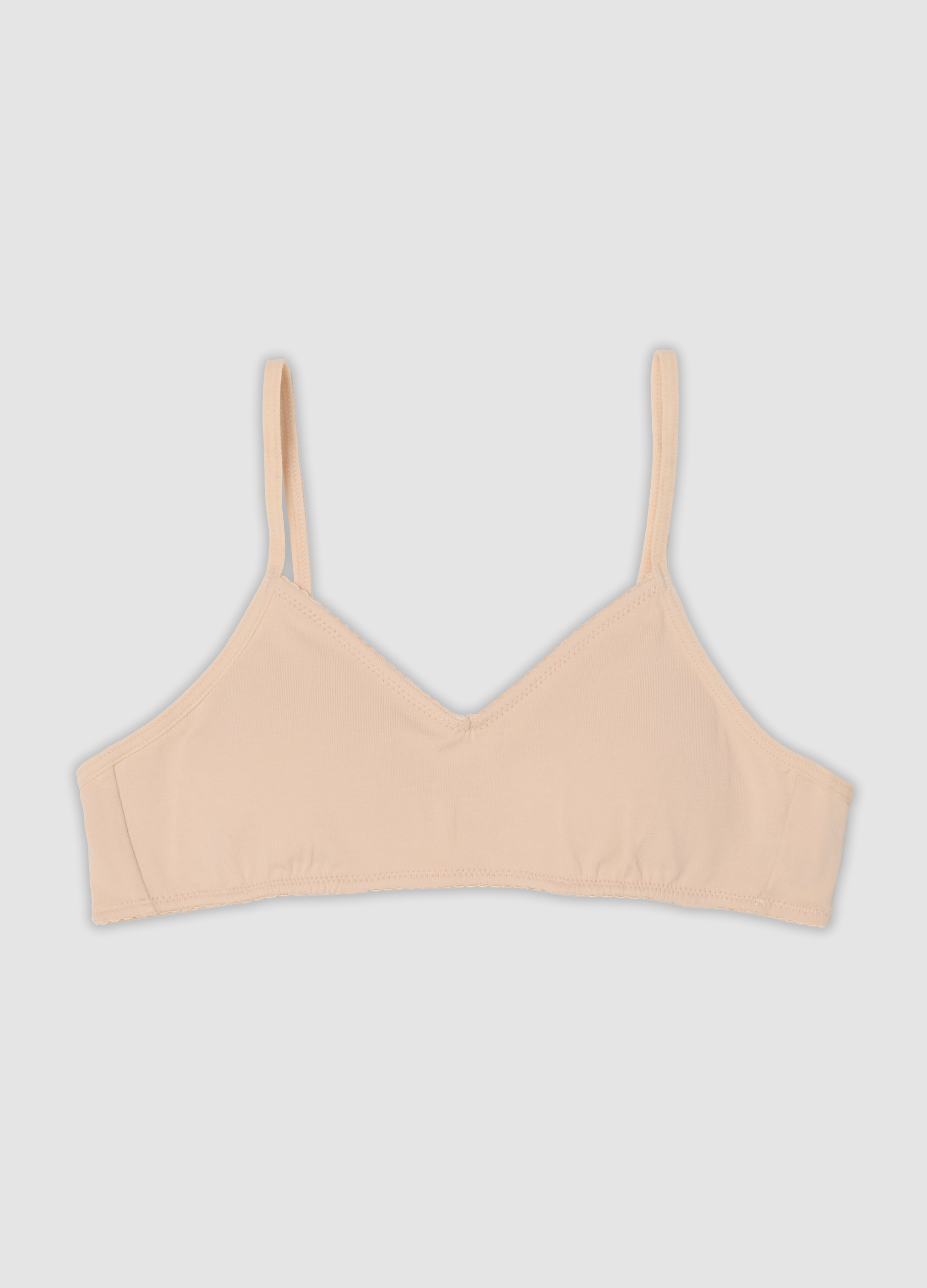 OVS KIDS, Reggiseno Beige In Cotone Organico Elasticizzato Per Bambina E Ragazza, Beige, Taglia: 10-11