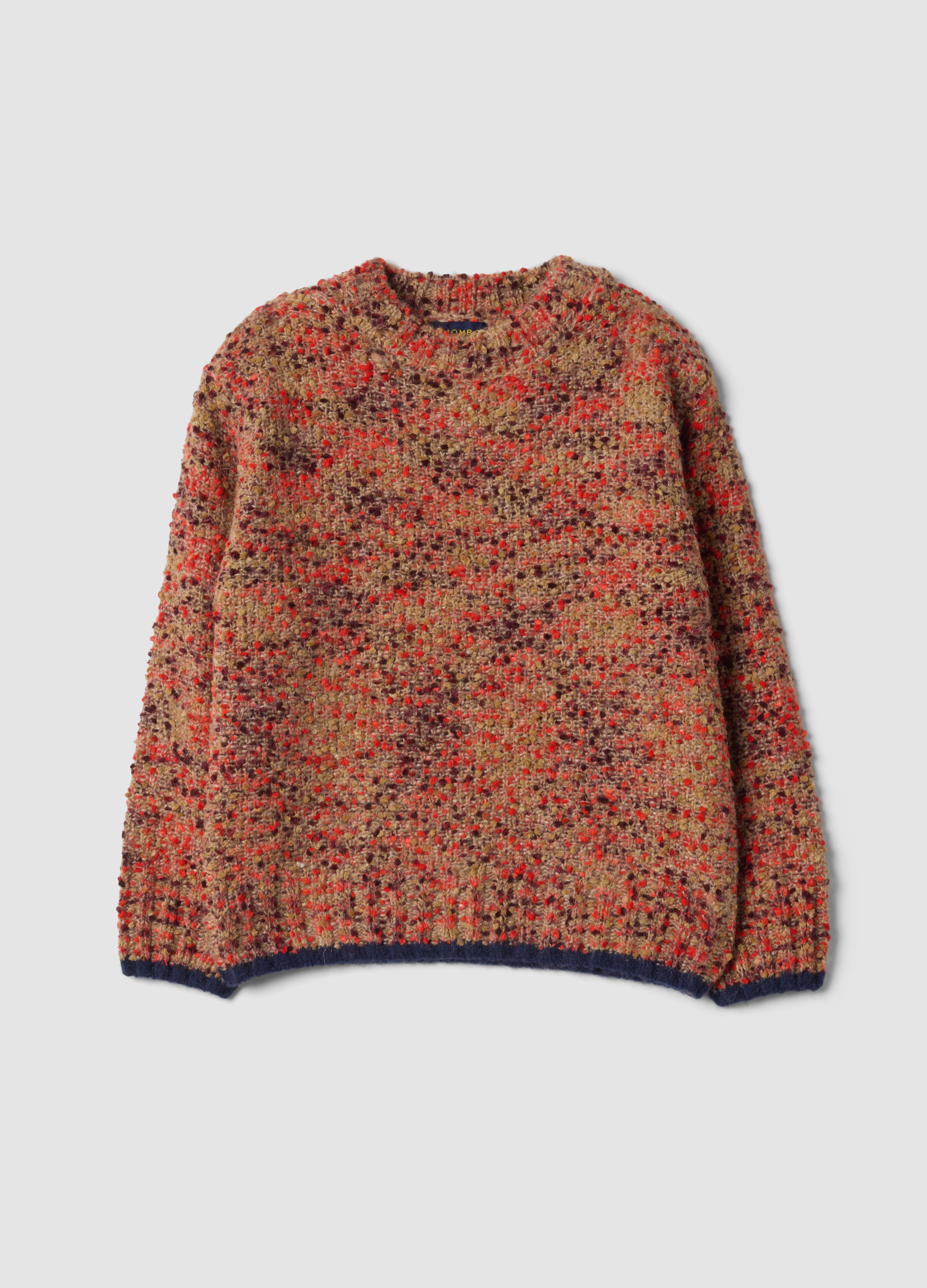 PIOMBO KIDS, Maglione Multicolor A Girocollo In Misto Lana E Alpaca, Bambino, Multicolor, Taglia: 8