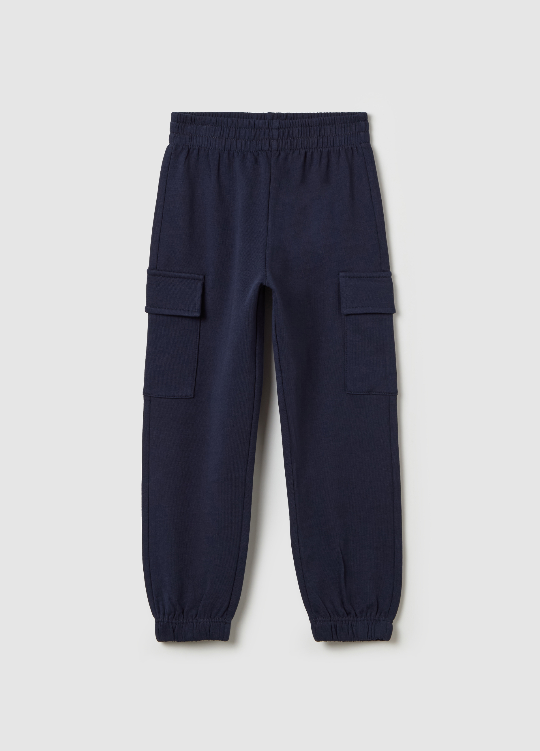 OVS, Joggers Cargo Con Profili Elasticati, Bambina, Blu, Taglia: 3-4