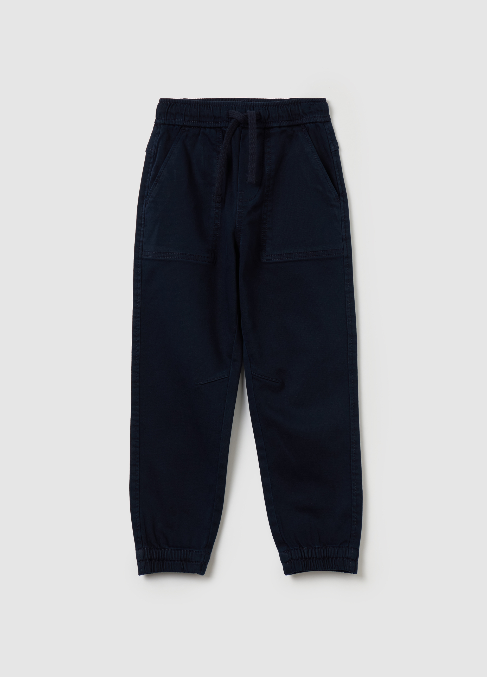OVS KIDS, Joggers In Cotone Stretch Con Coulisse, Bambino, Blu, Taglia: 6-7