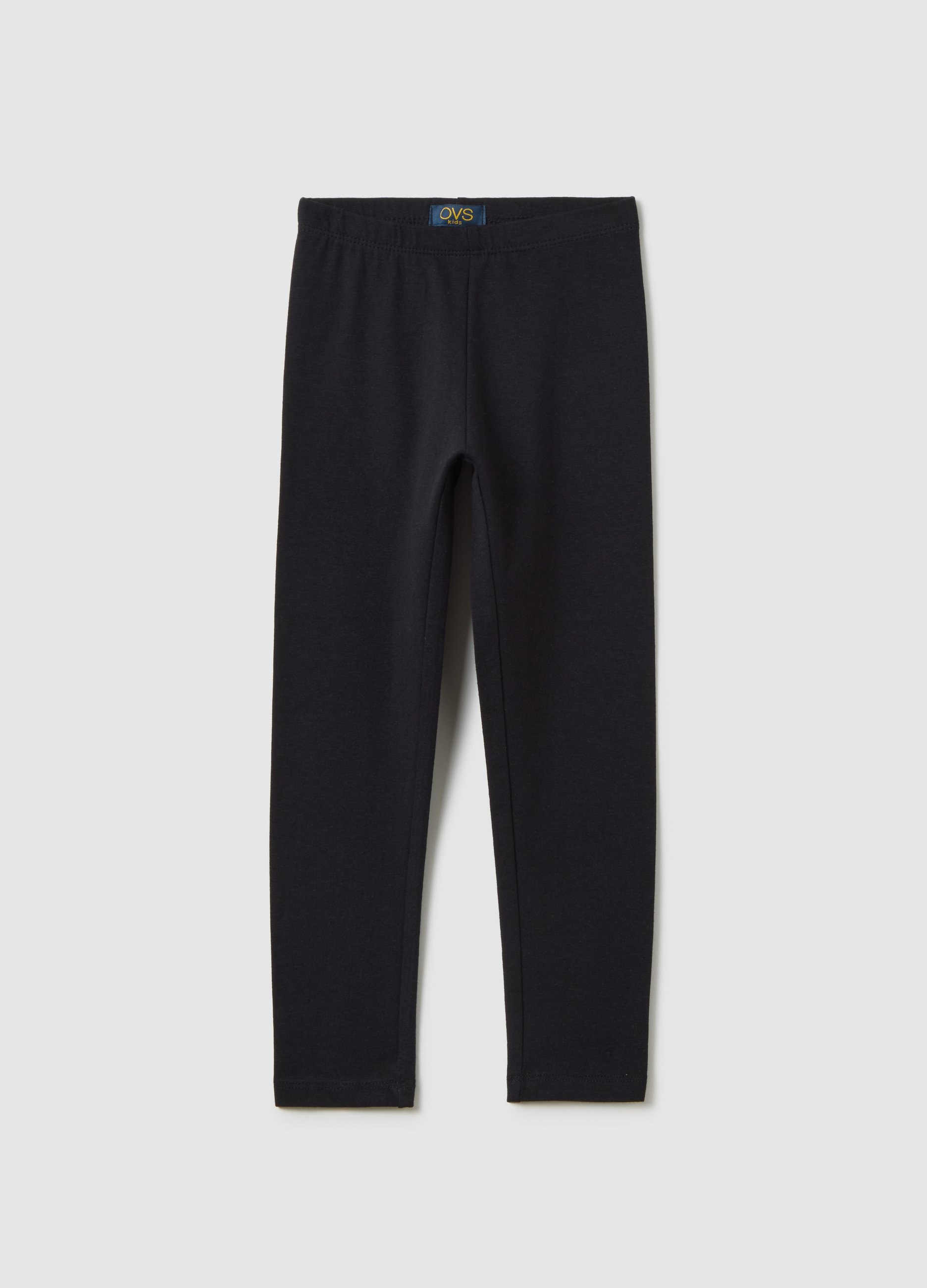 OVS, Leggings Da Bambina In Cotone Elasticizzato Nero Skinny, Mädchen, Schwarzer Druck 2, Größe: 9-10