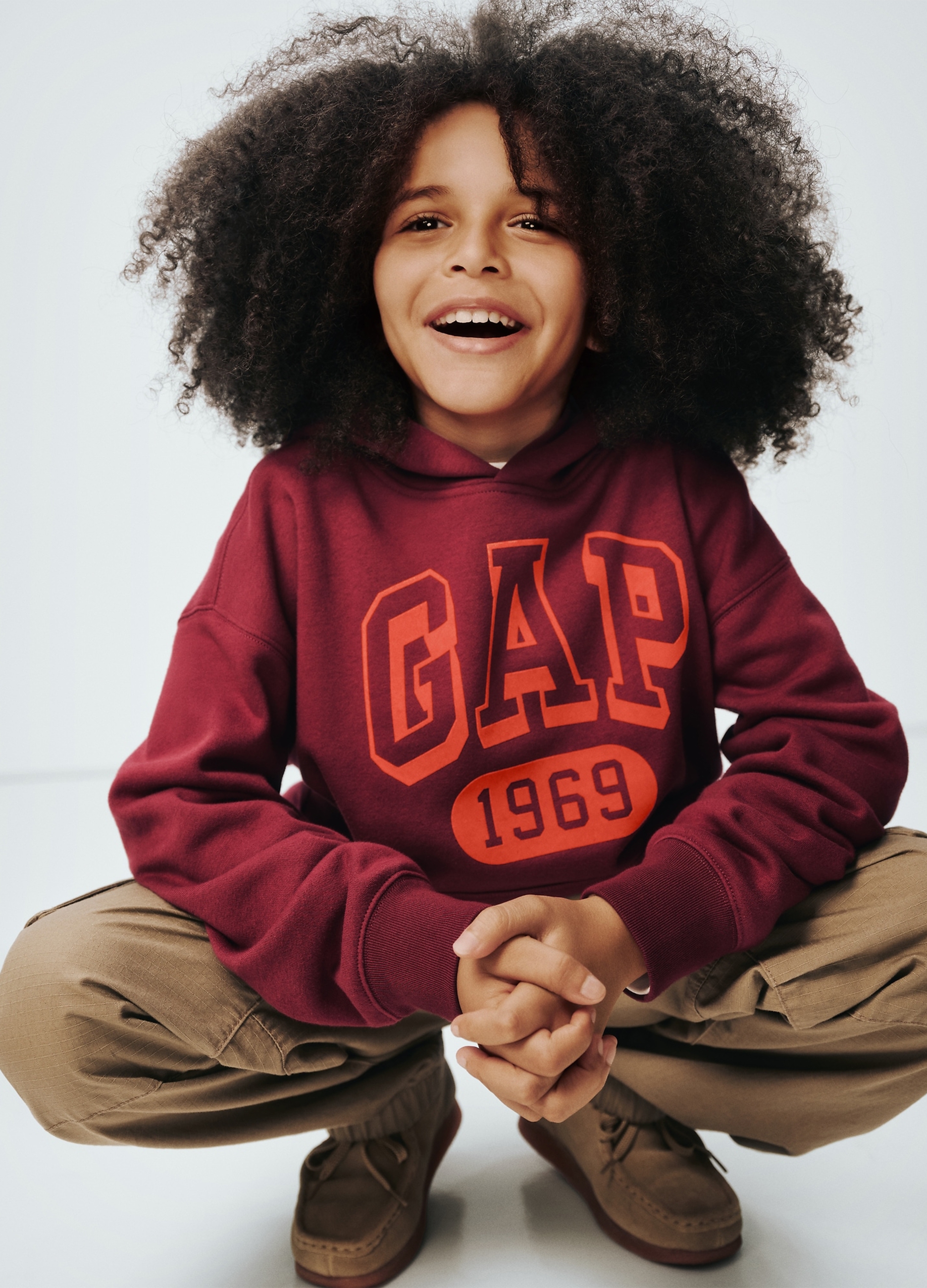 GAP KIDS, Felpa Con Cappuccio E Logo Gap, Bambino, Rosso, Taglia: L/137-145
