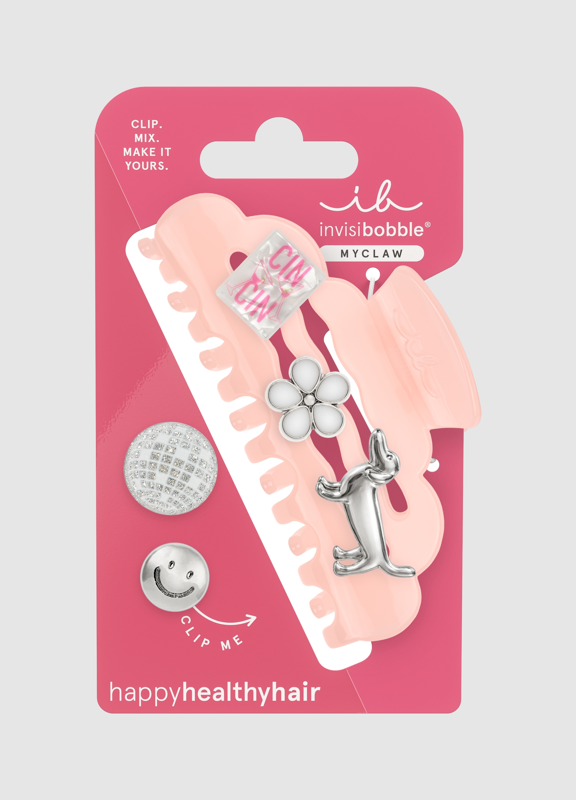 INVISIBOBBLE, Ib Myclaw L Hug Me, Baby 6 Pezzi, Donna, Rosa, Taglia: FASUL