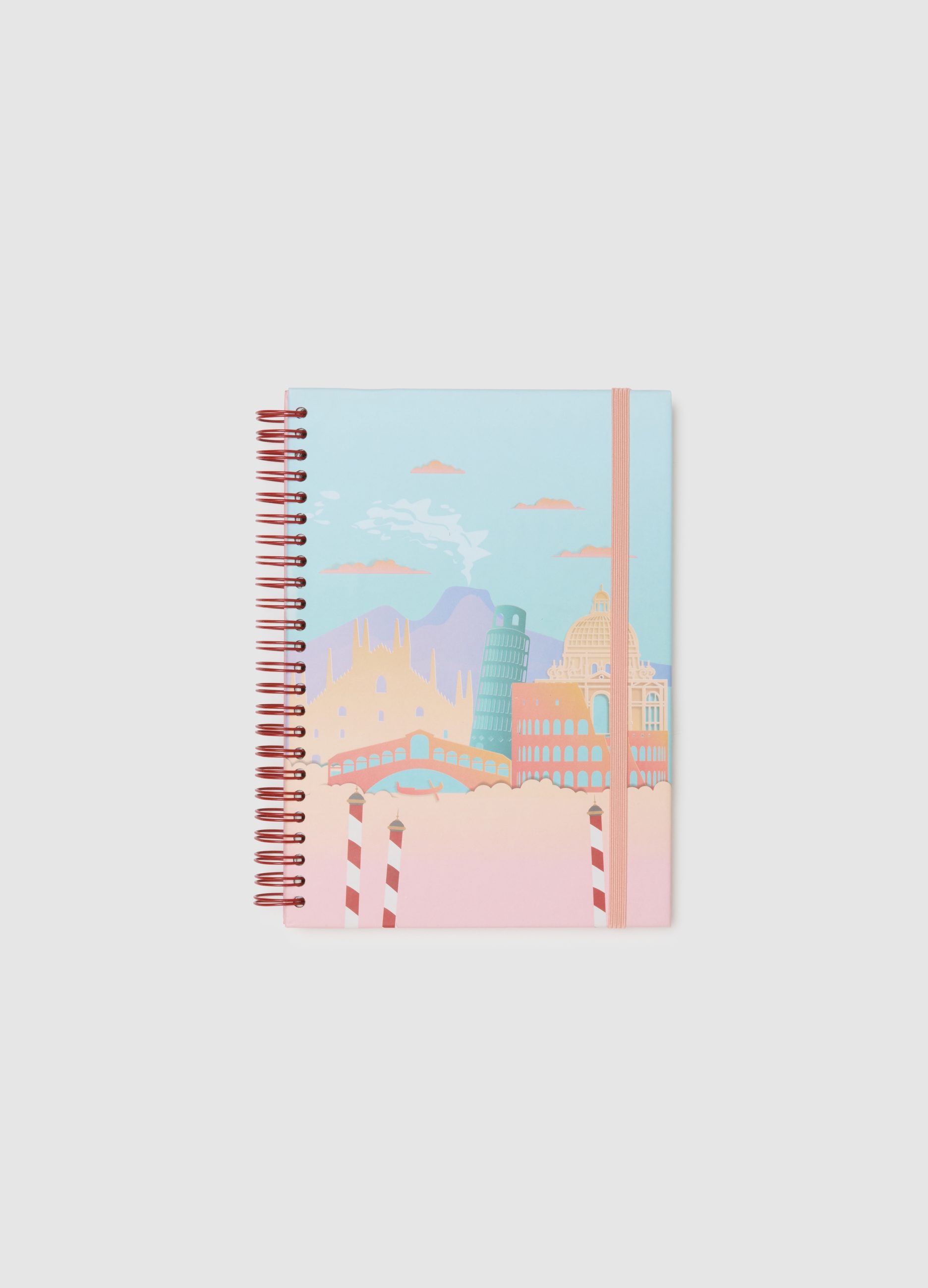 OVS, Quaderno In Carta Con Motivi Italiani, Donna, Multicolor, Taglia: ONE SIZE