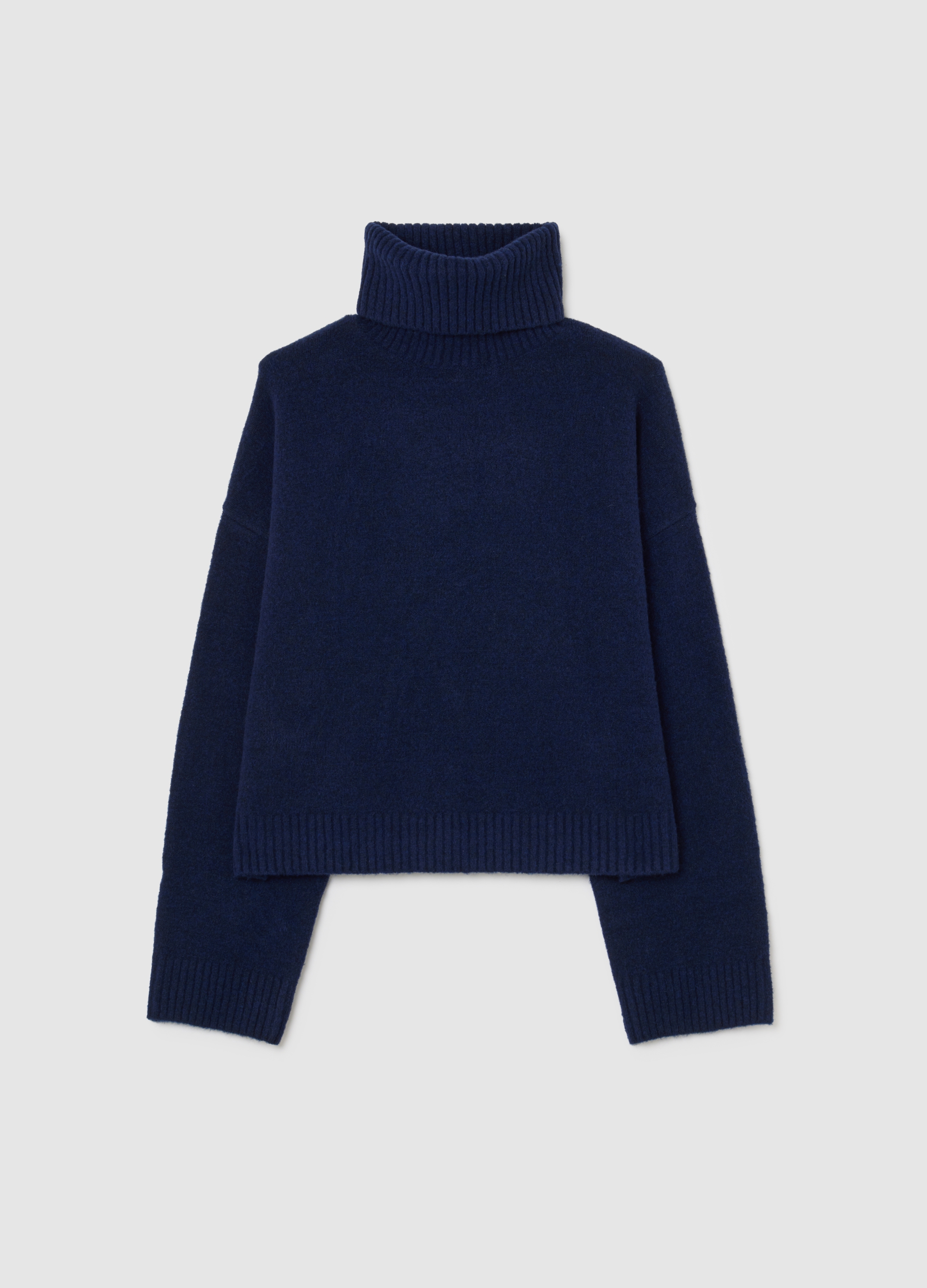 B.ANGEL, Suéter Azul De Cuello Alto Corte Regular, Mujer, Blu Bluette, Talla: 38