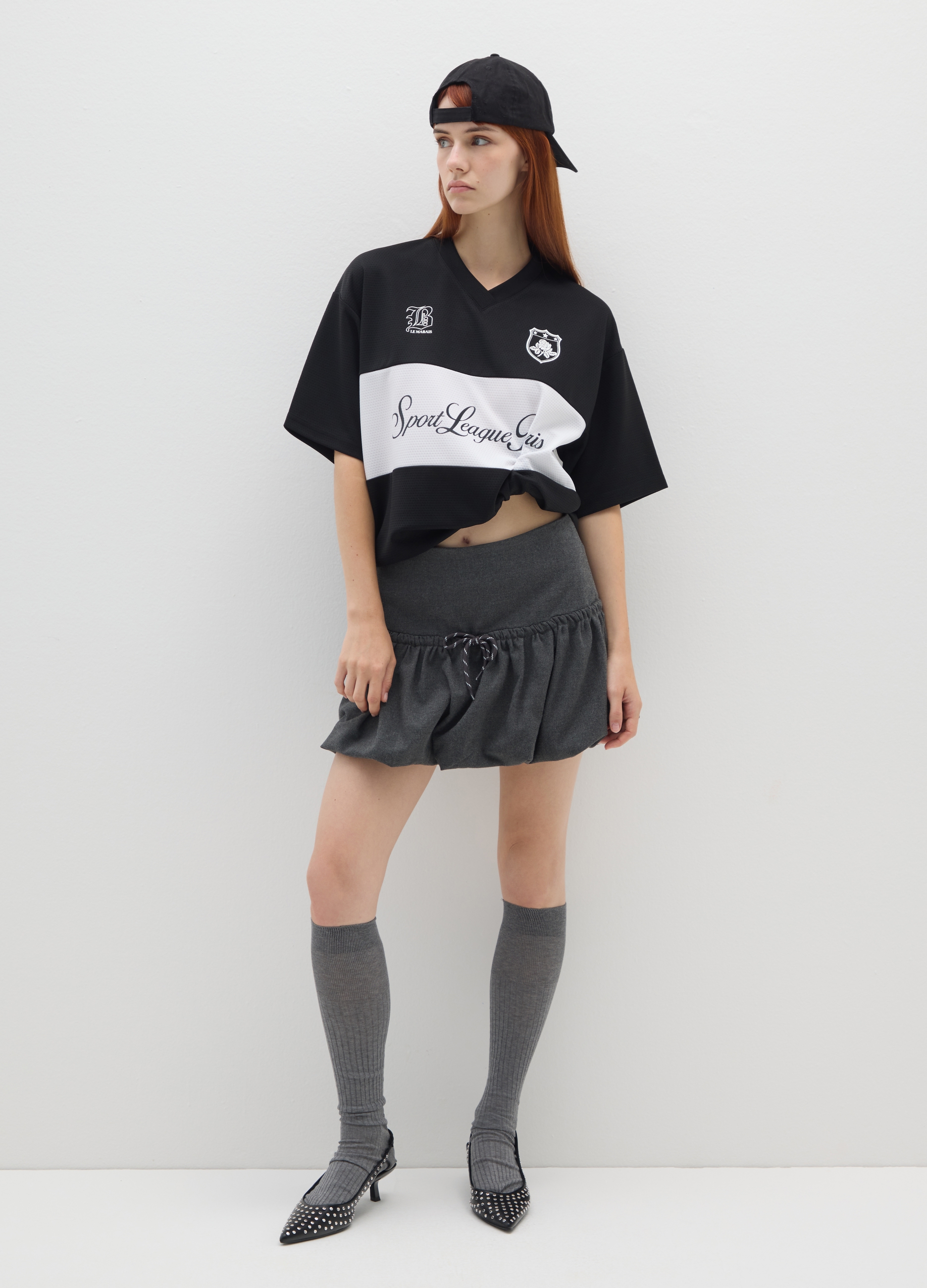 B.ANGEL, T-shirt Nera Con Vestibilità Oversize, Donna, Multicolor, Taglia: S