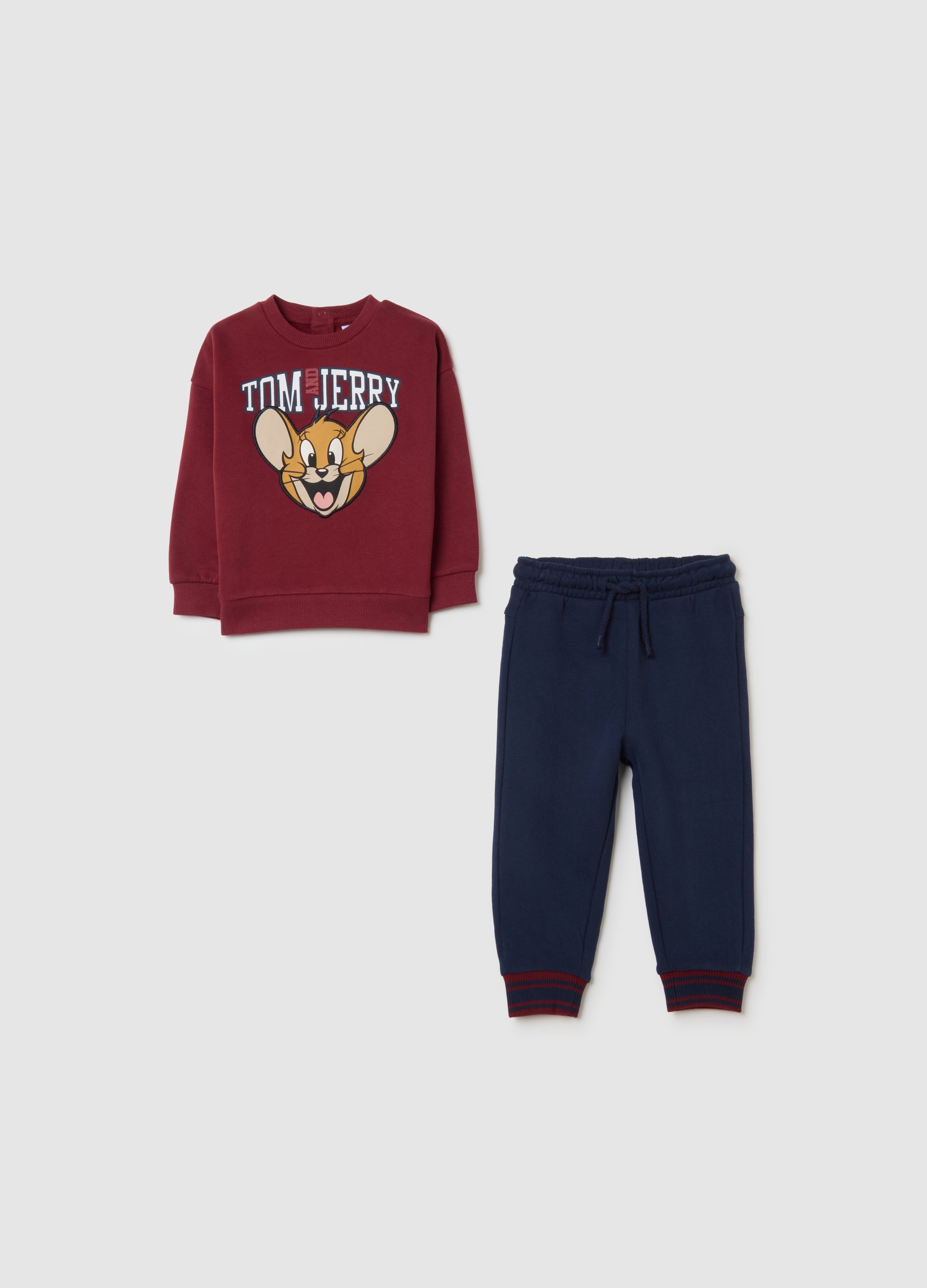 Conjunto Infantil En Algodón Rojo Ajuste Regular, Niño, Rojo Cereza, Talla: 9-12