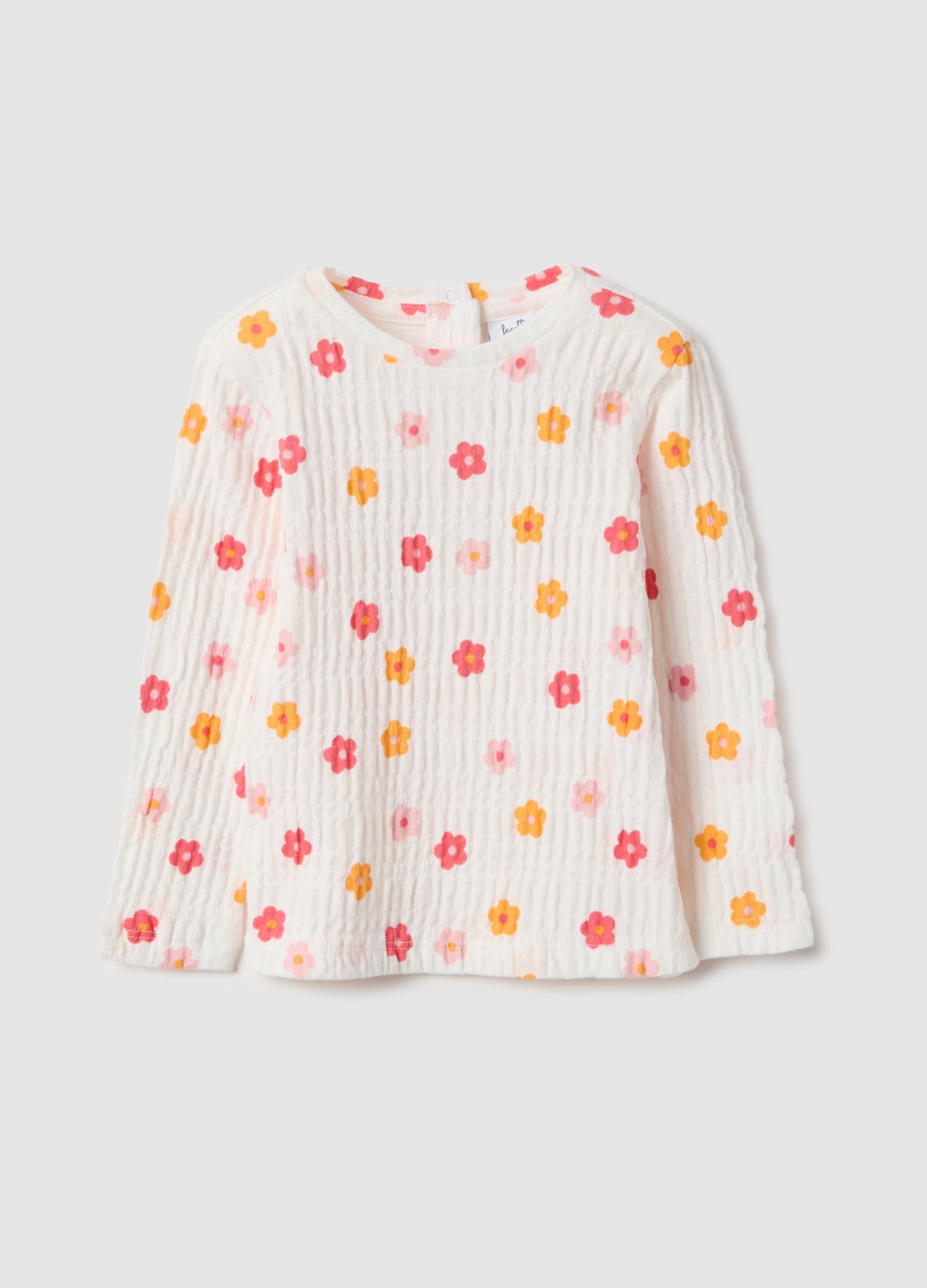 FAGOTTINO, Camiseta De Niña En Algodón Elástico Multicolor Regular Fit, Niña, Blanco/rosa, Talla: 18-24