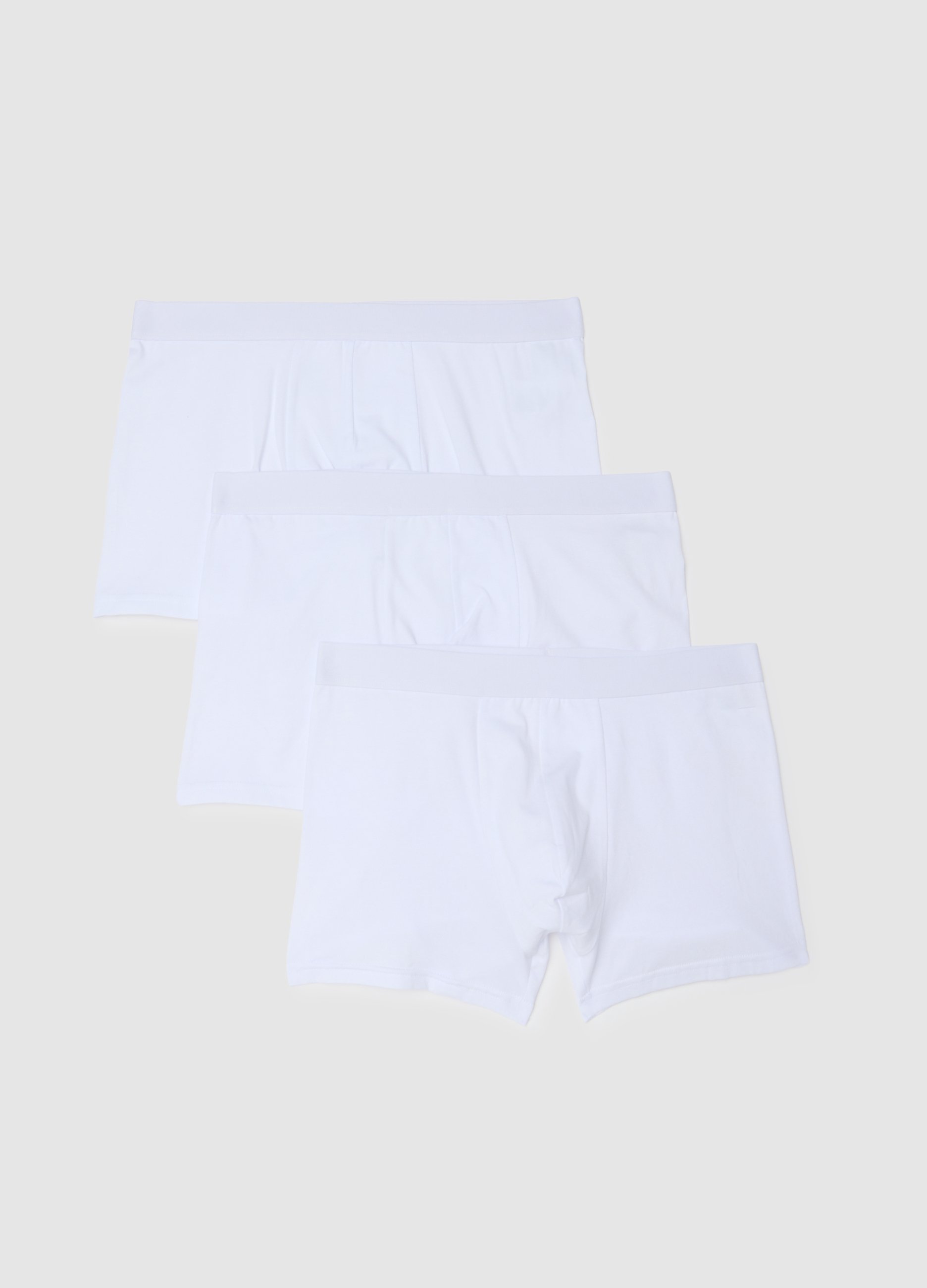 Pack De Tres Bóxers Blancos De Algodón Elástico Regular Fit, Hombre, Blanco óptico, Talla: XL