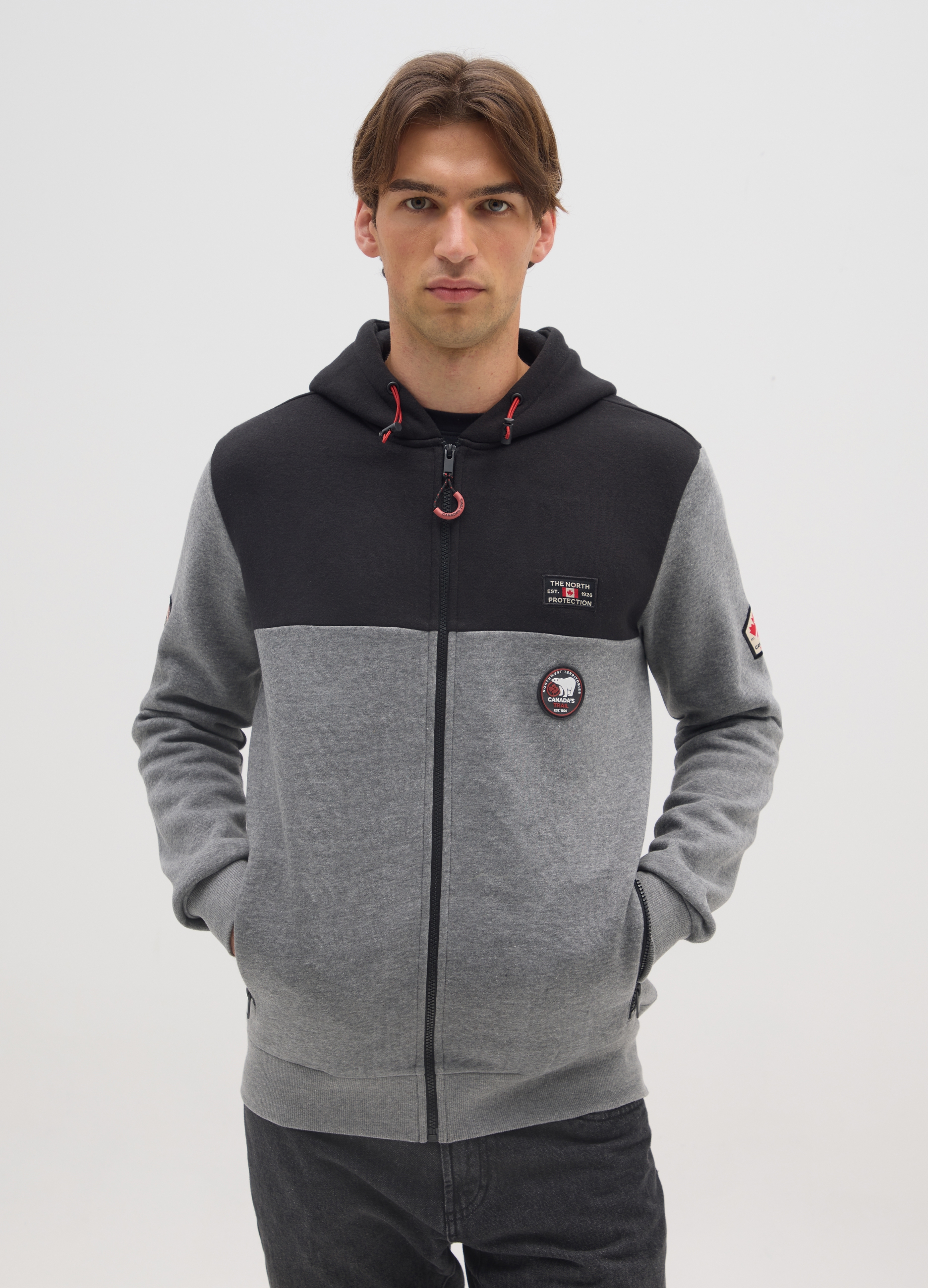 CANADA'S TRAIL, Felpa In Misto Cotone Multicolor Regular Fit, Uomo, Multicolor, Taglia: M