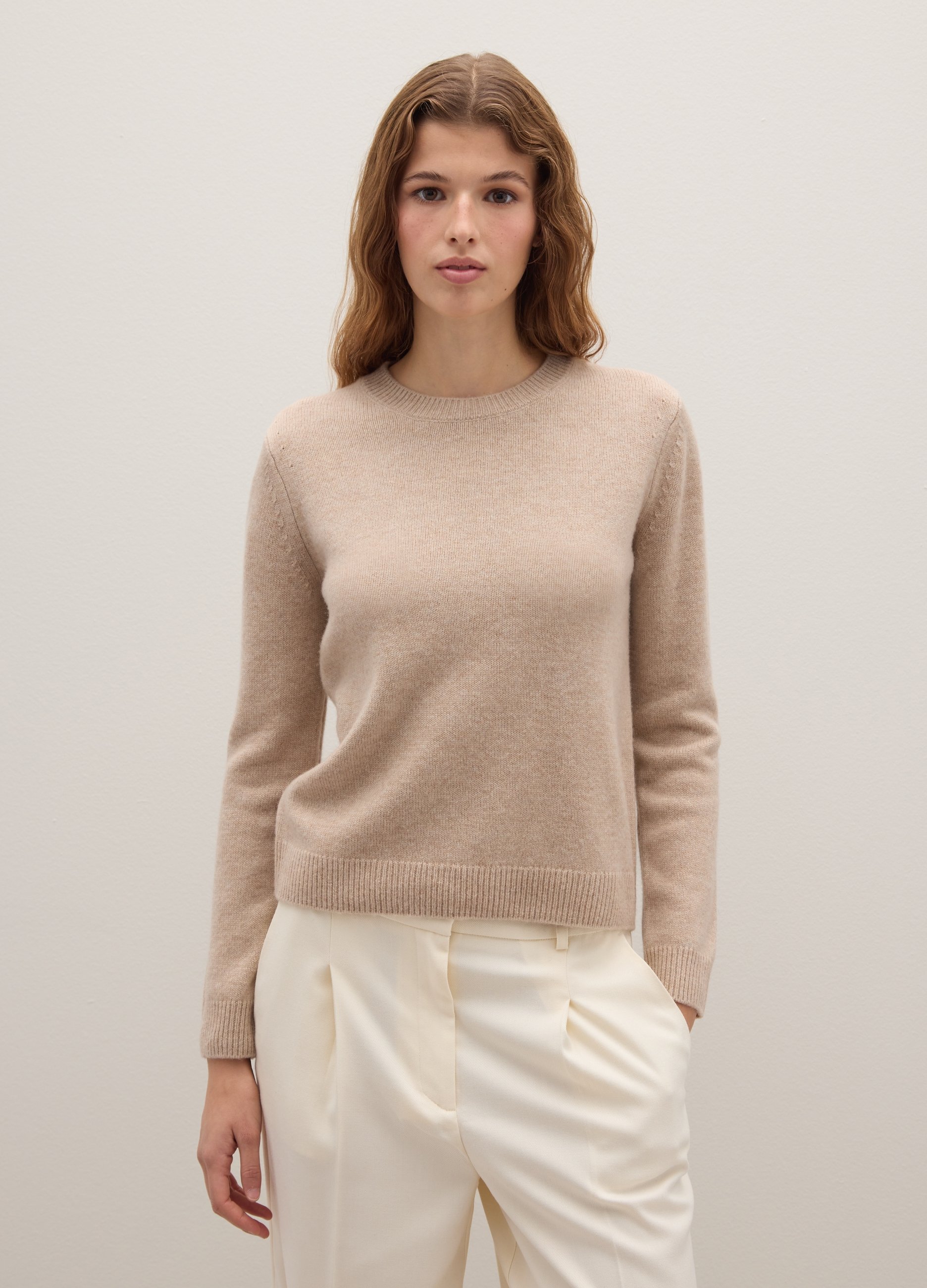PIOMBO, Suéter Beige De Lana Y Cachemira, Mujer, Beige, Talla: 40